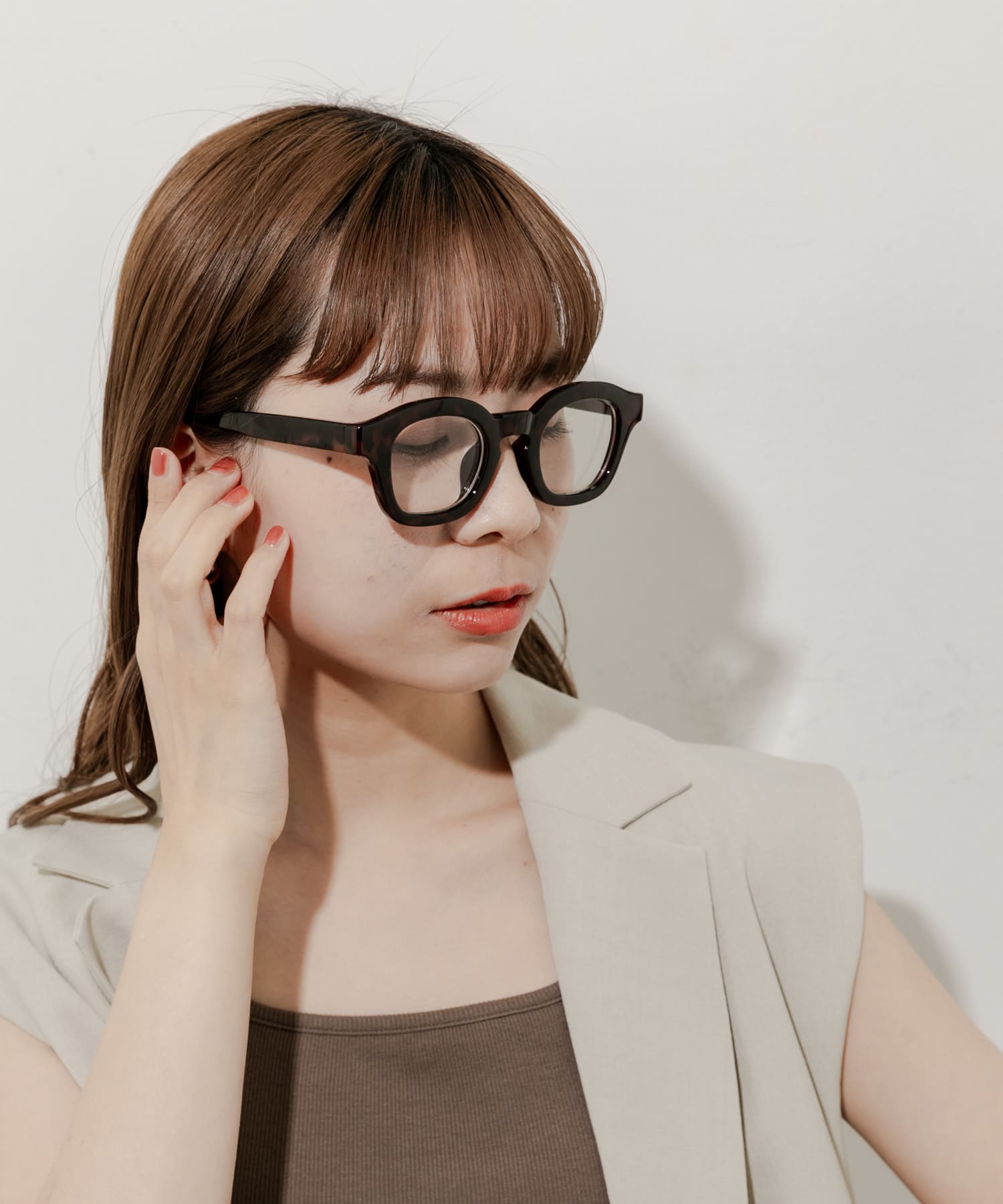 ワイドフレームダテメガネ DEMI -