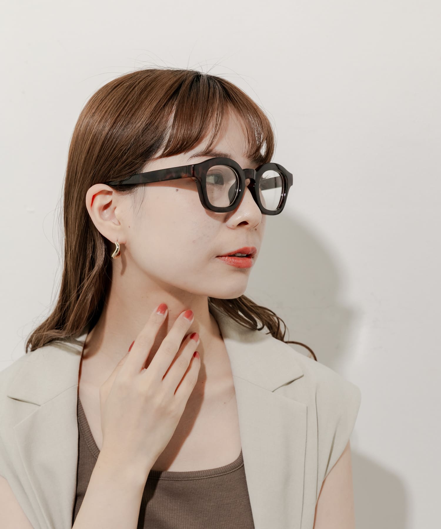 ワイドフレームダテメガネ DEMI -