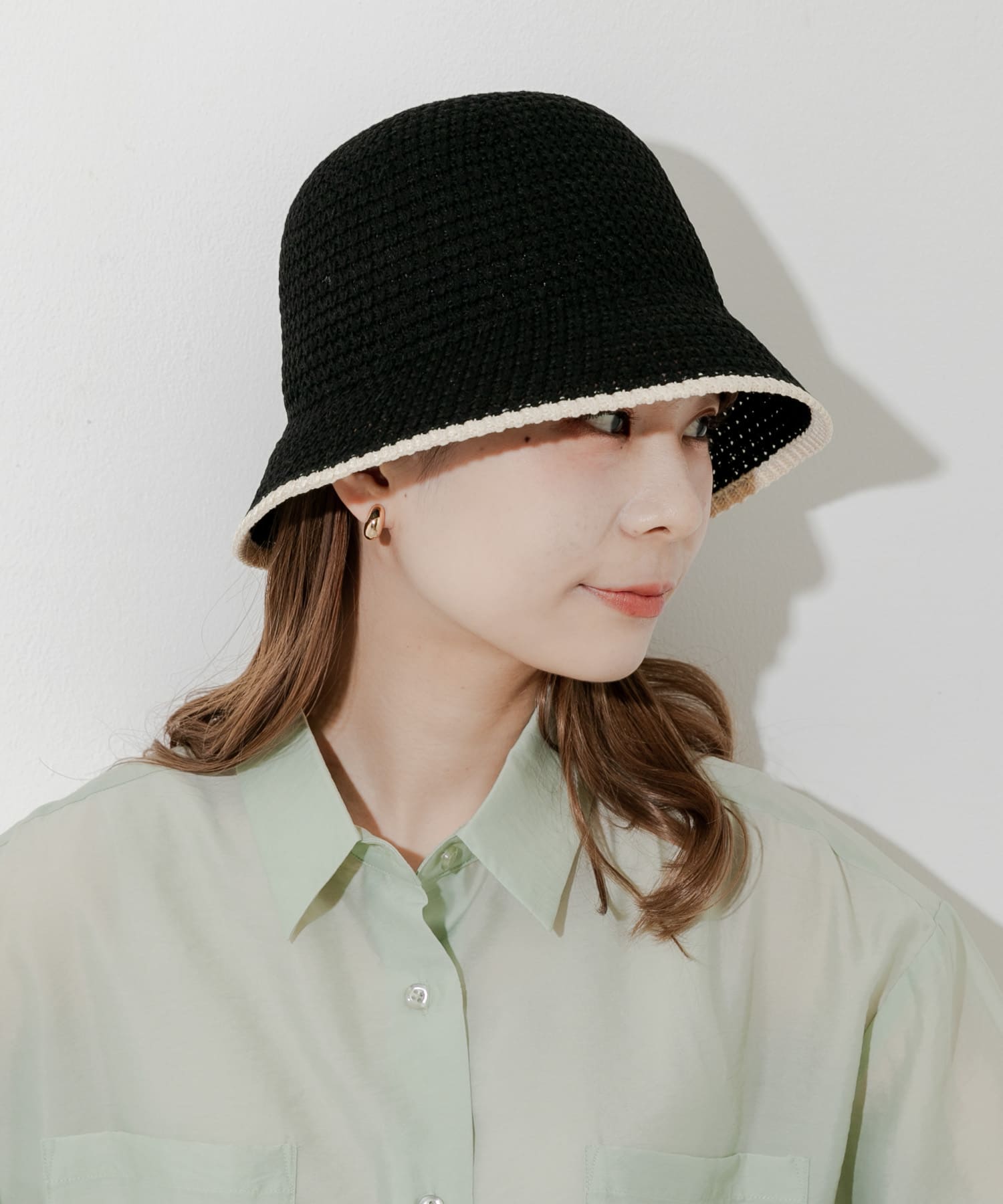 バイカラーシンプルハット