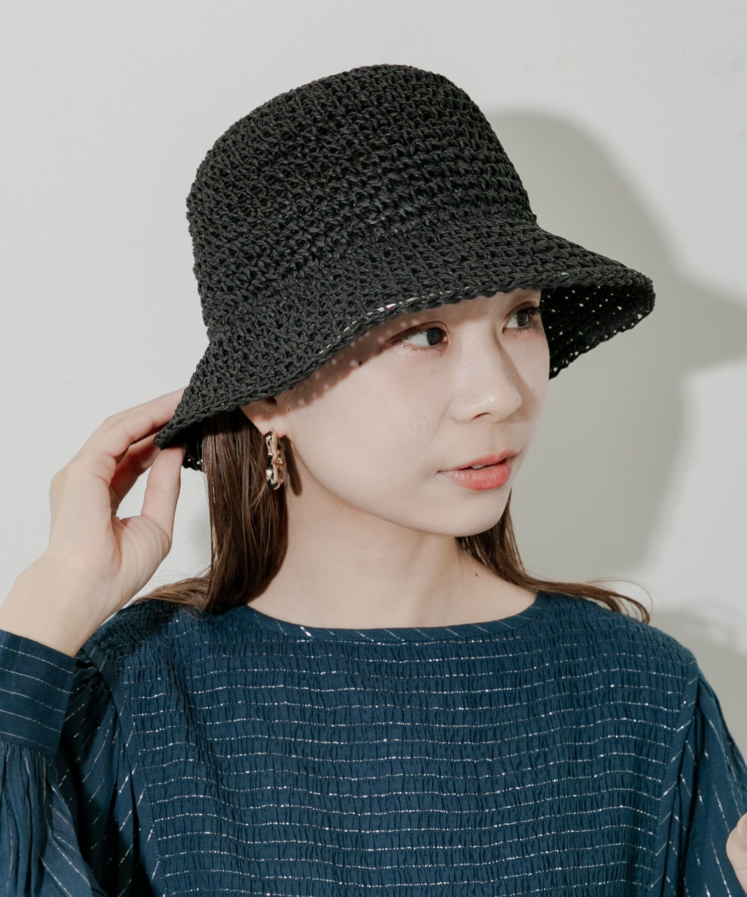 ムジペーパーチューリップハット BLK -