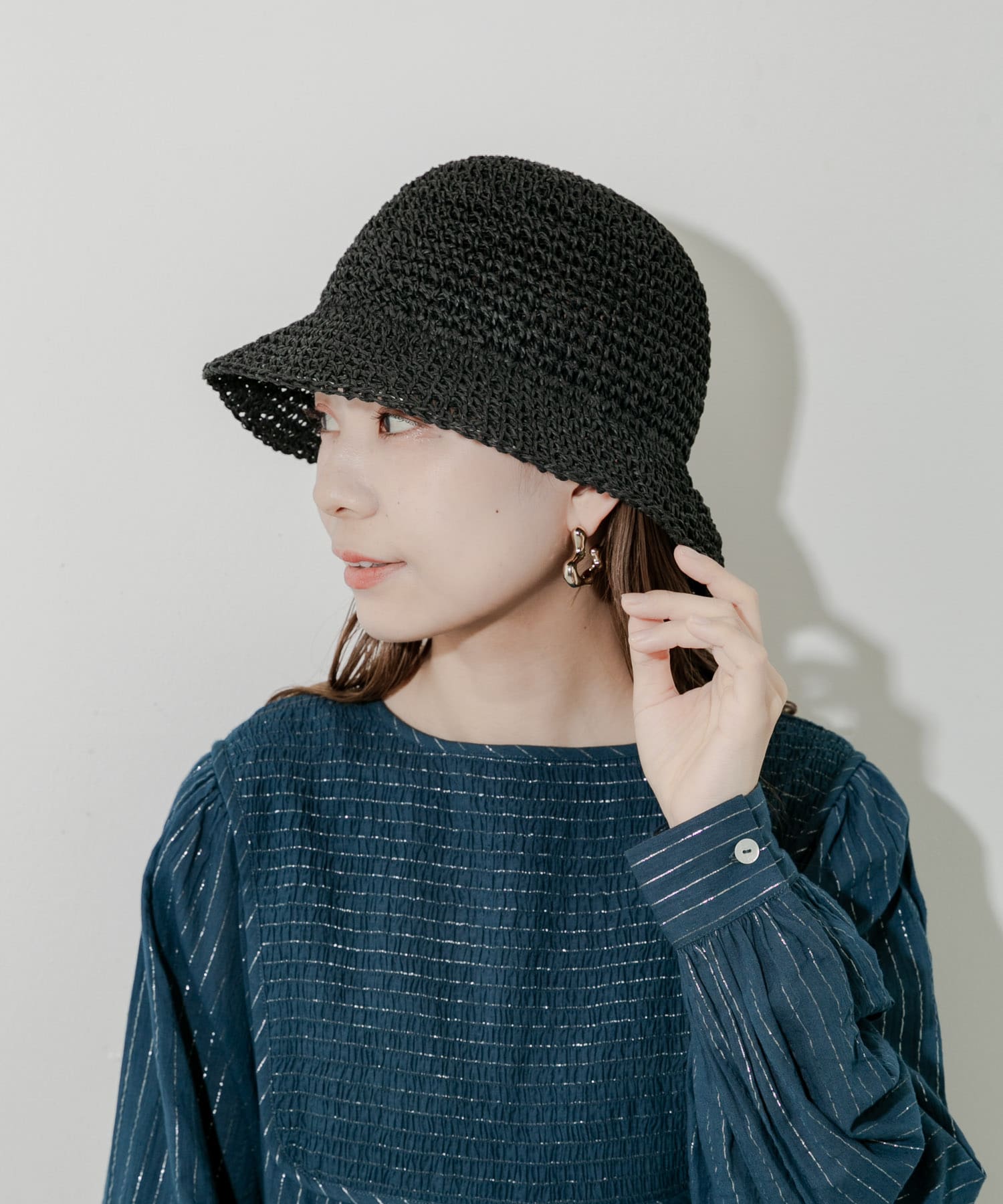 ムジペーパーチューリップハット BLK -