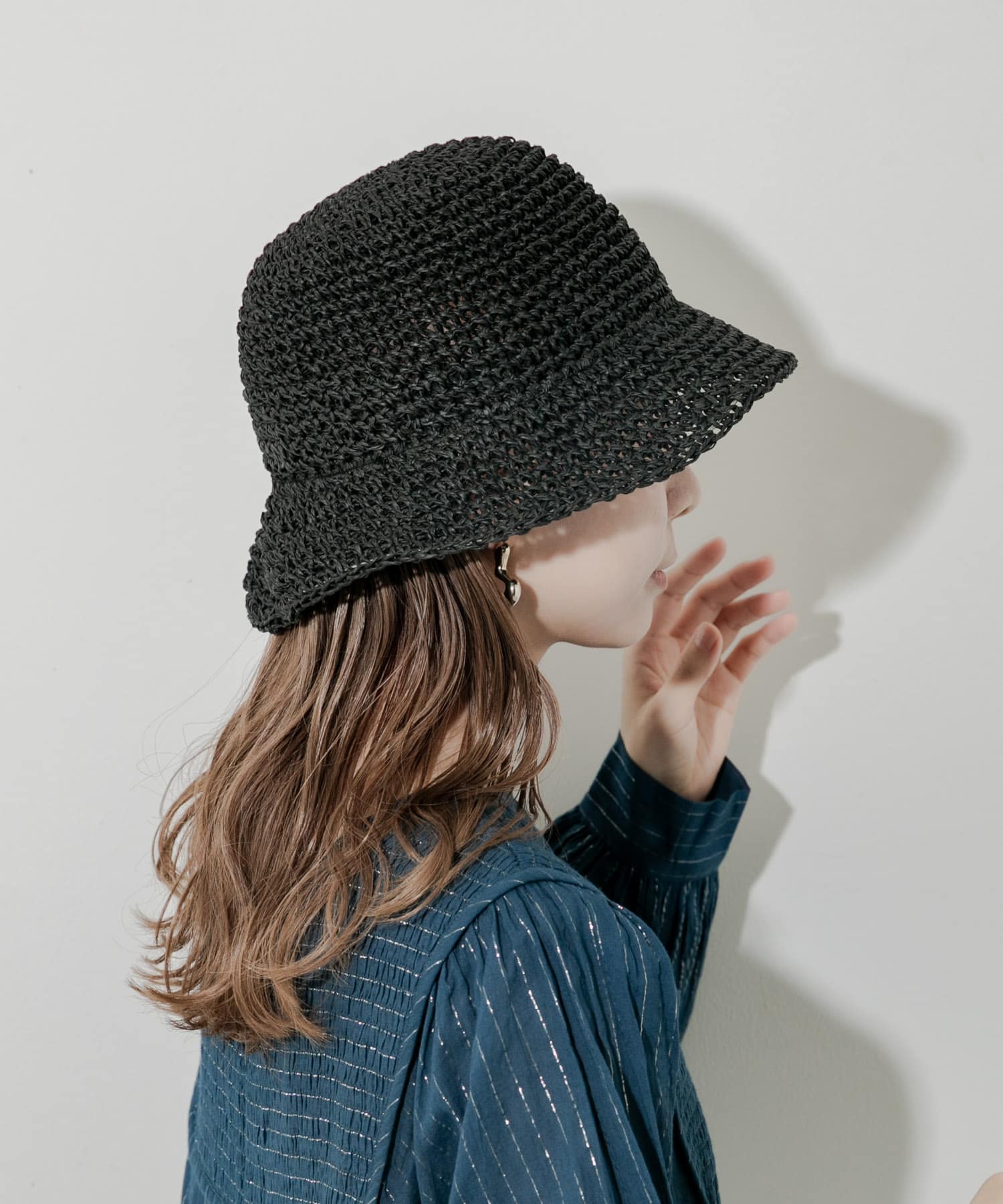 ムジペーパーチューリップハット BLK -