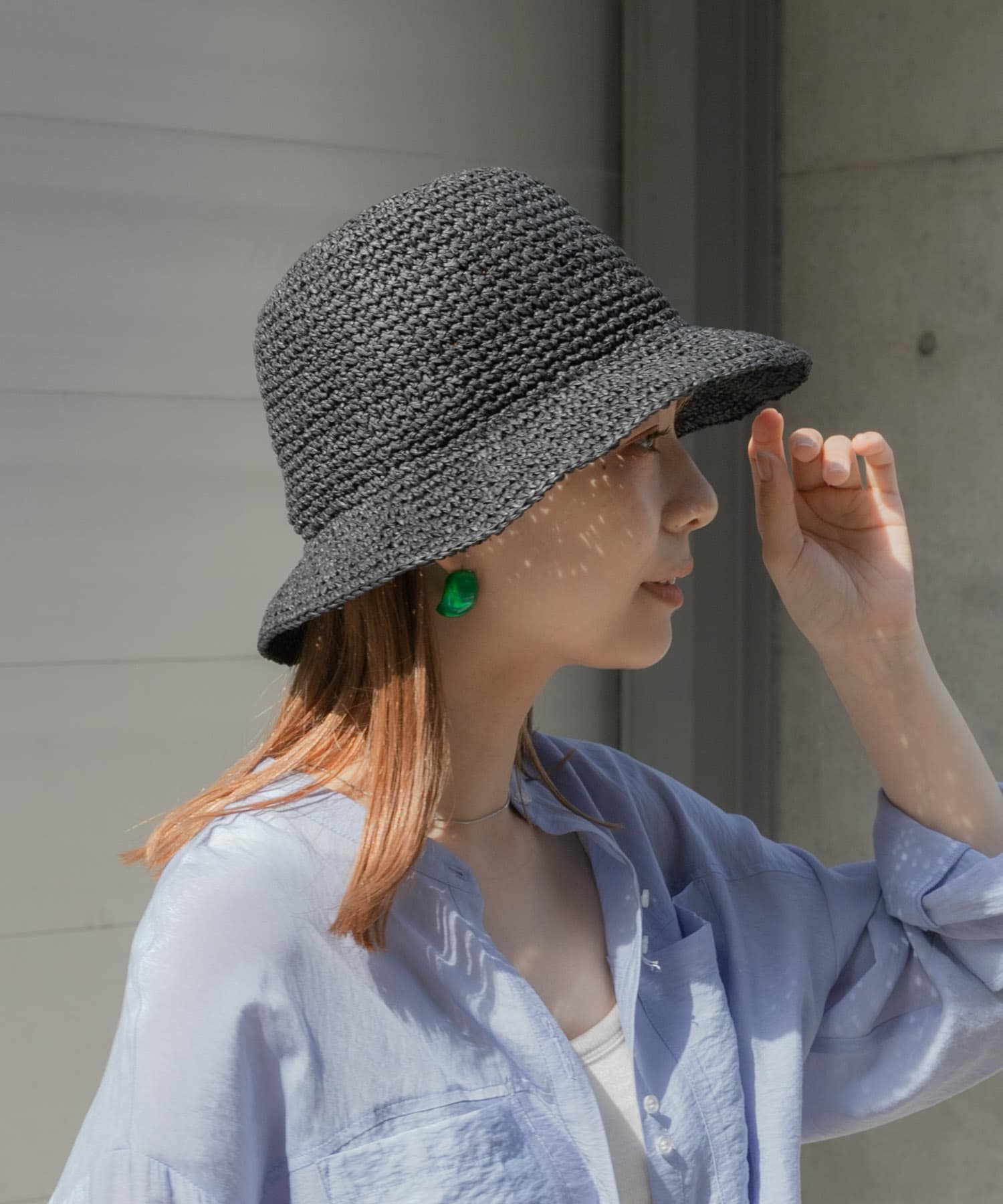 ムジペーパーチューリップハット BLK -