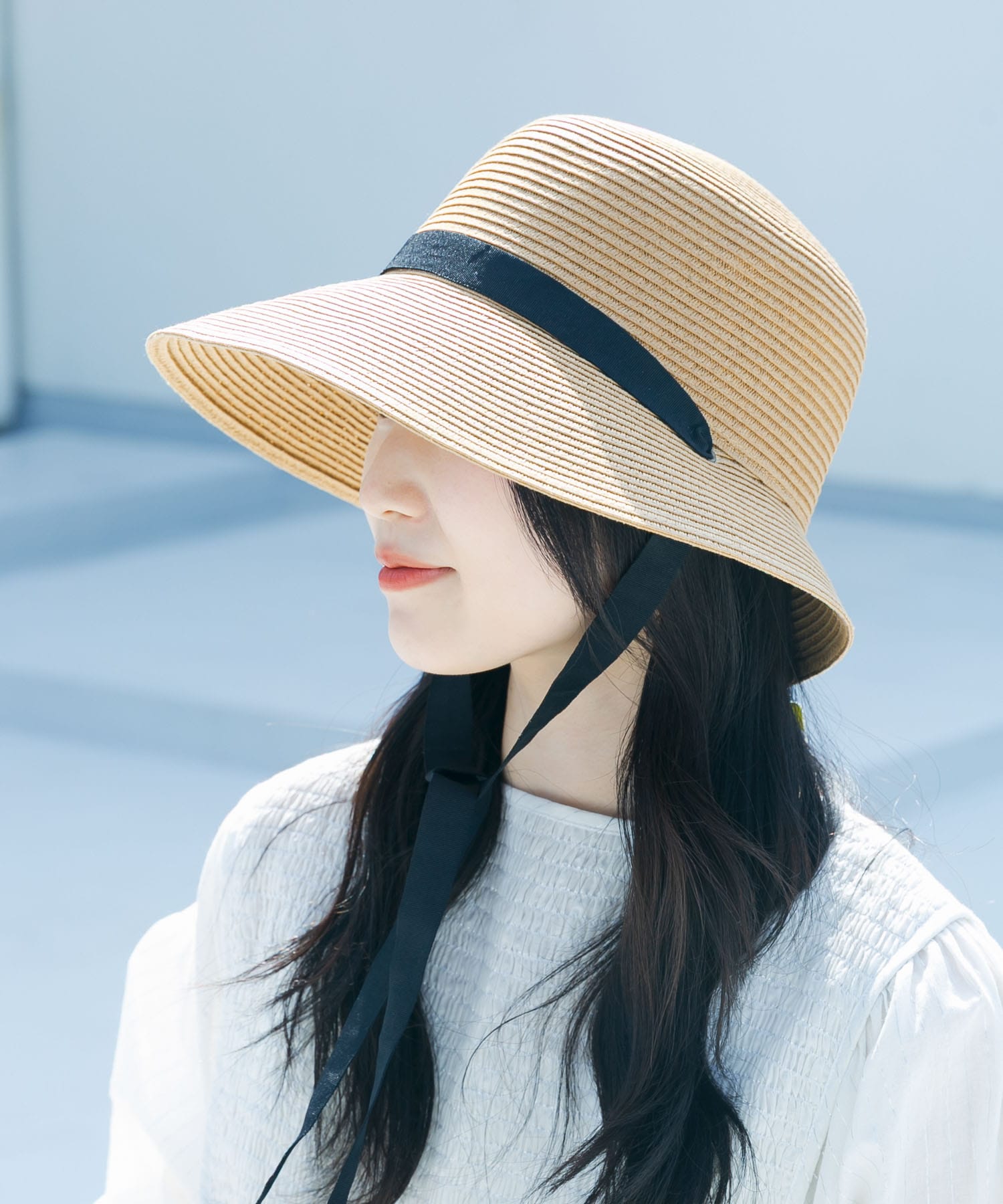 ペーパーリボンハット BEG -