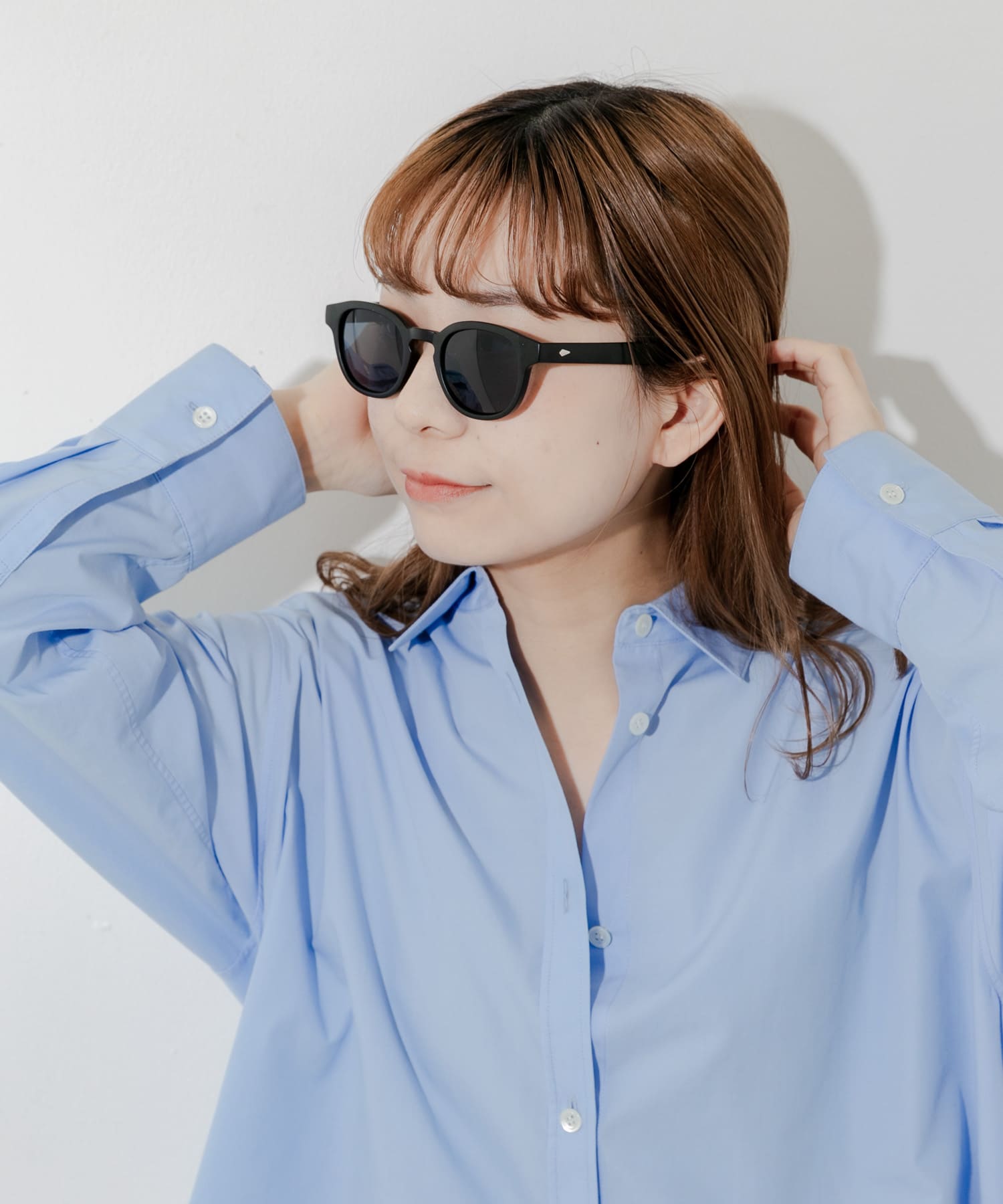 ウェリントンマットサングラス BLK -