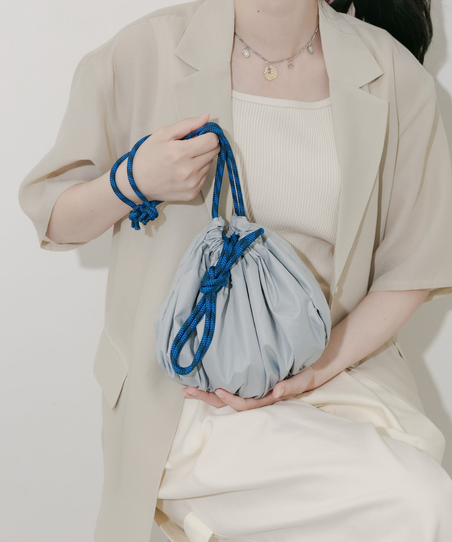 ギャザーキンチャクショルダー GRY -