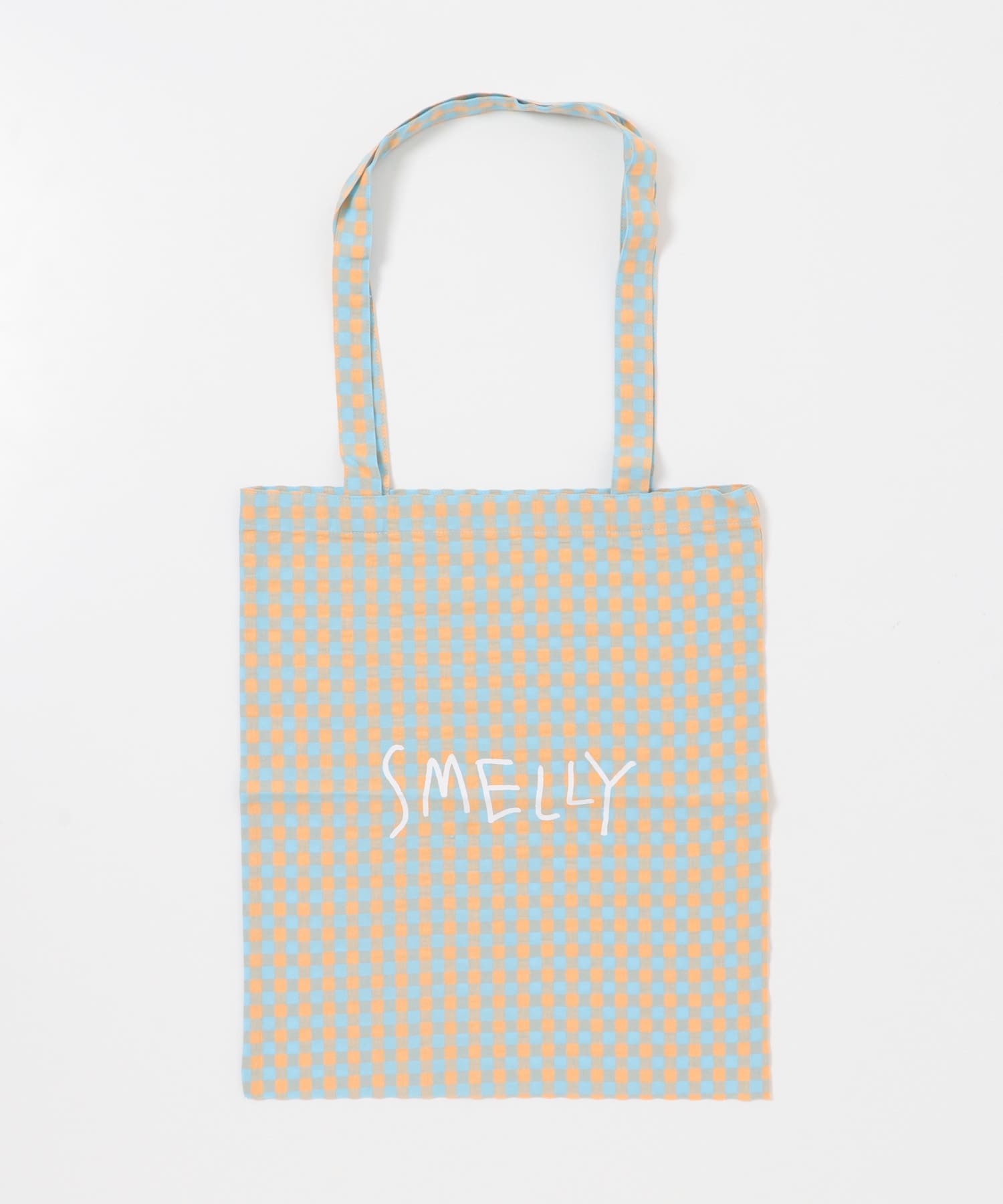 プリントトートバッグM BLU.CHECK M