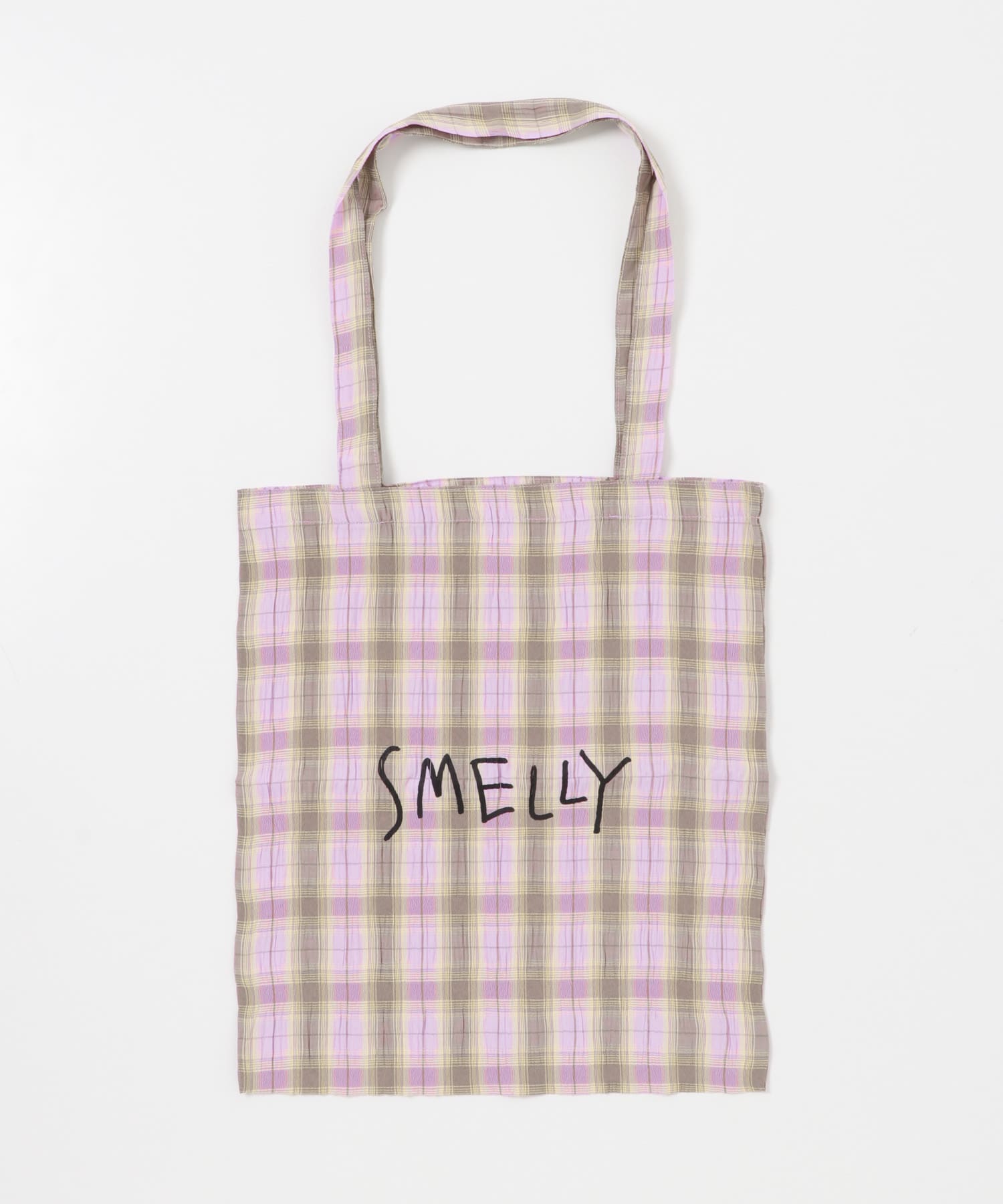 プリントトートバッグM YEL.CHECK M