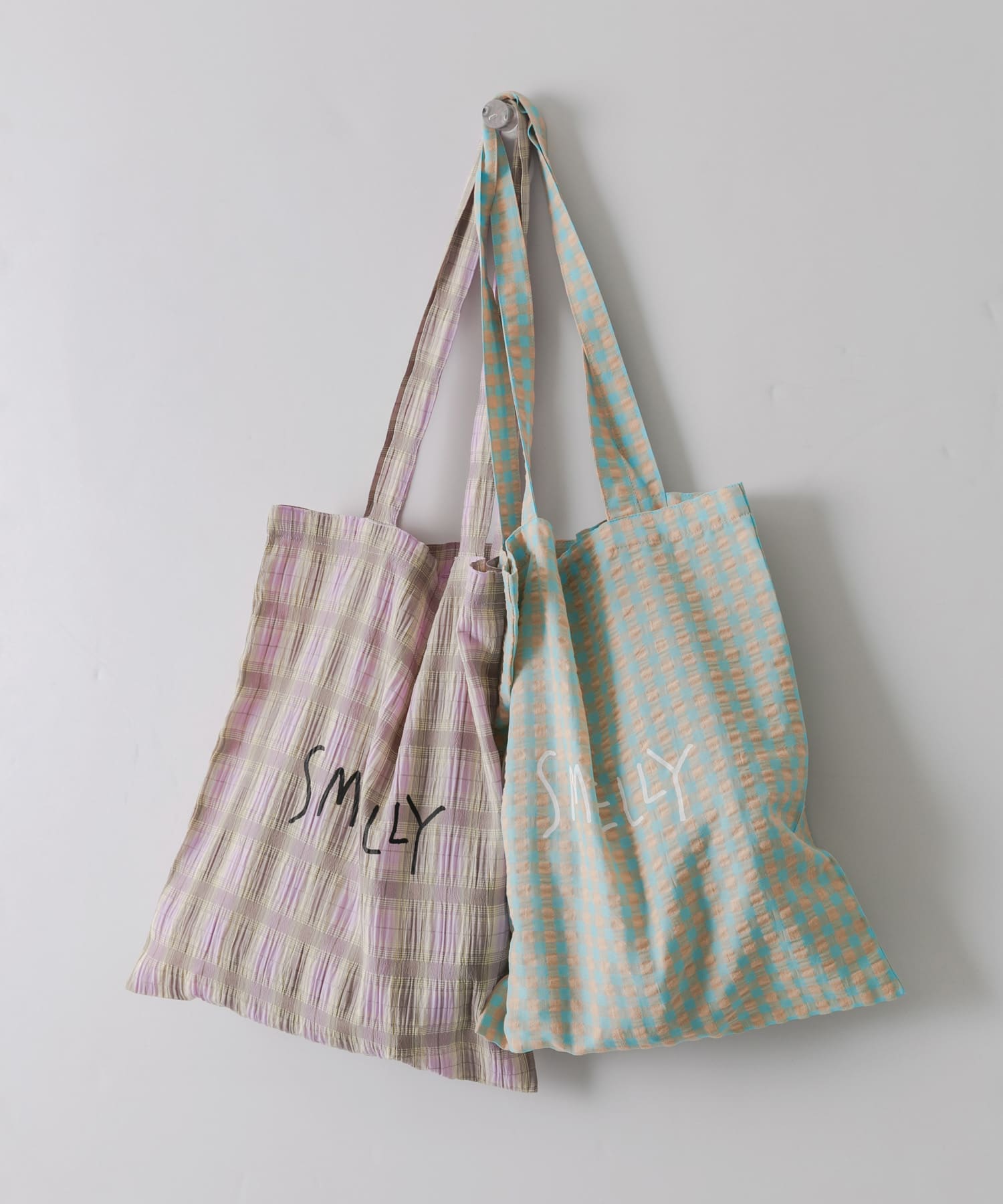 プリントトートバッグM YEL.CHECK M