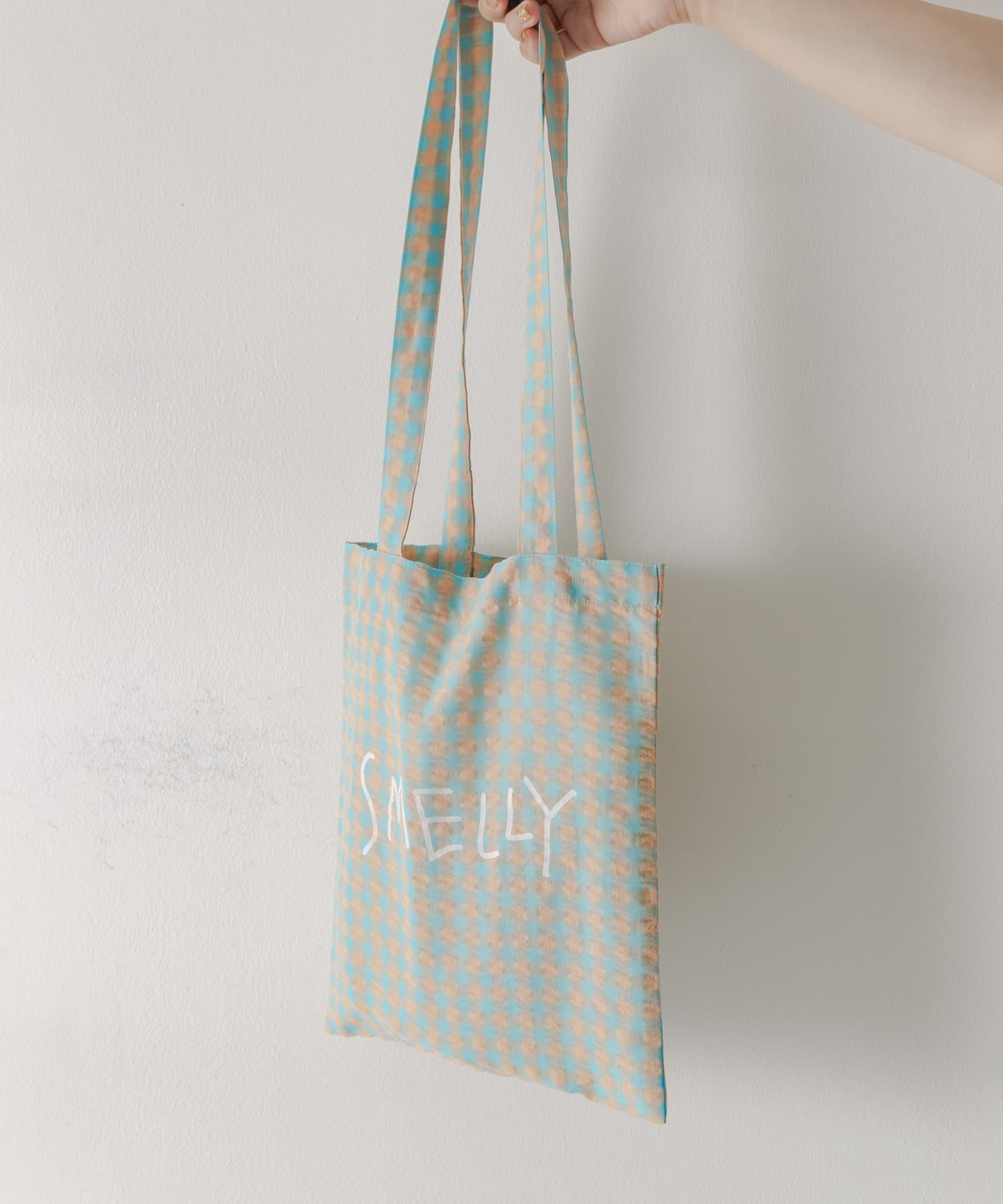 プリントトートバッグS BLU.CHECK S