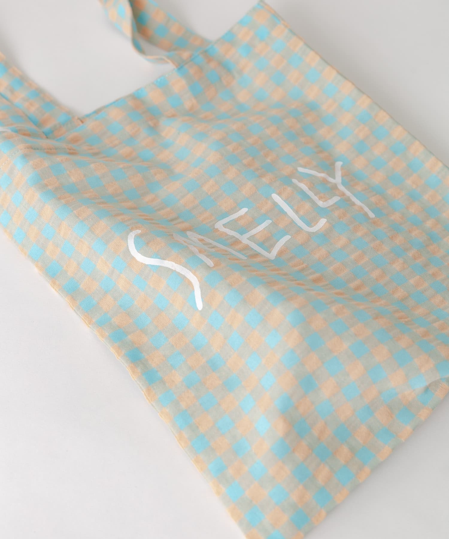 プリントトートバッグS BLU.CHECK S