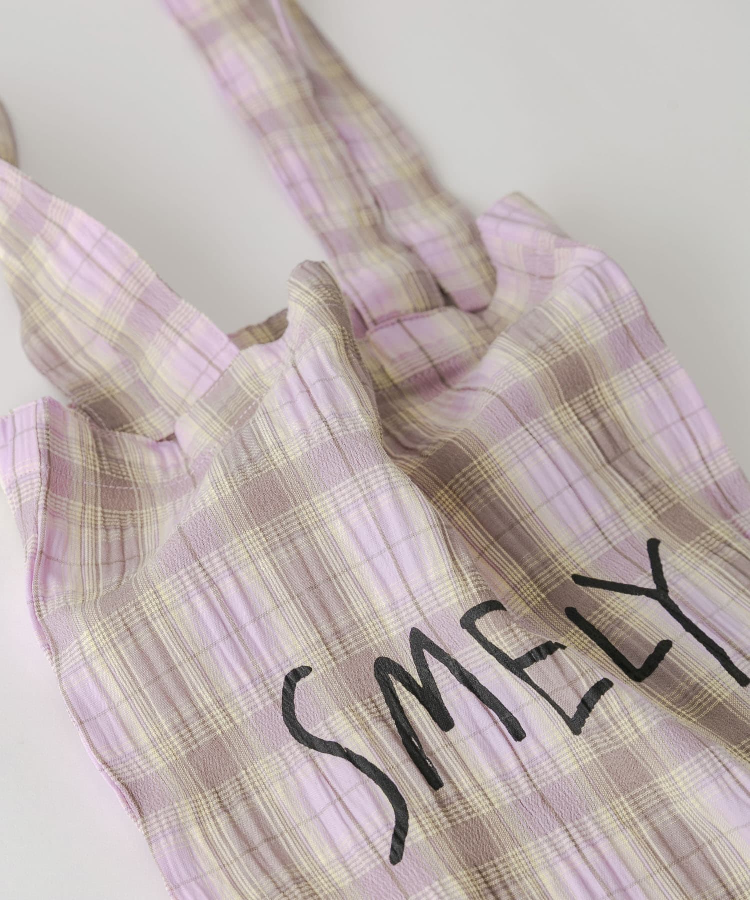 プリントトートバッグS YEL.CHECK S