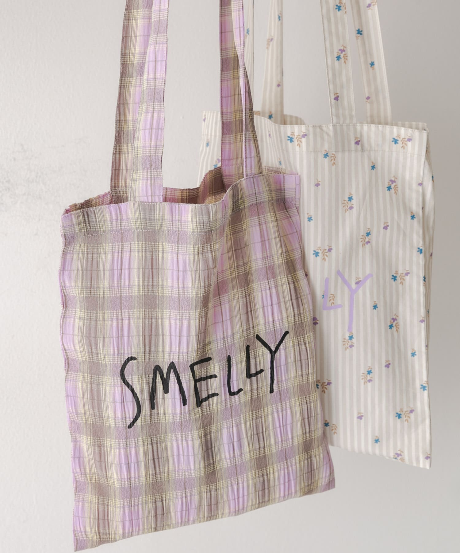 プリントトートバッグS YEL.CHECK S