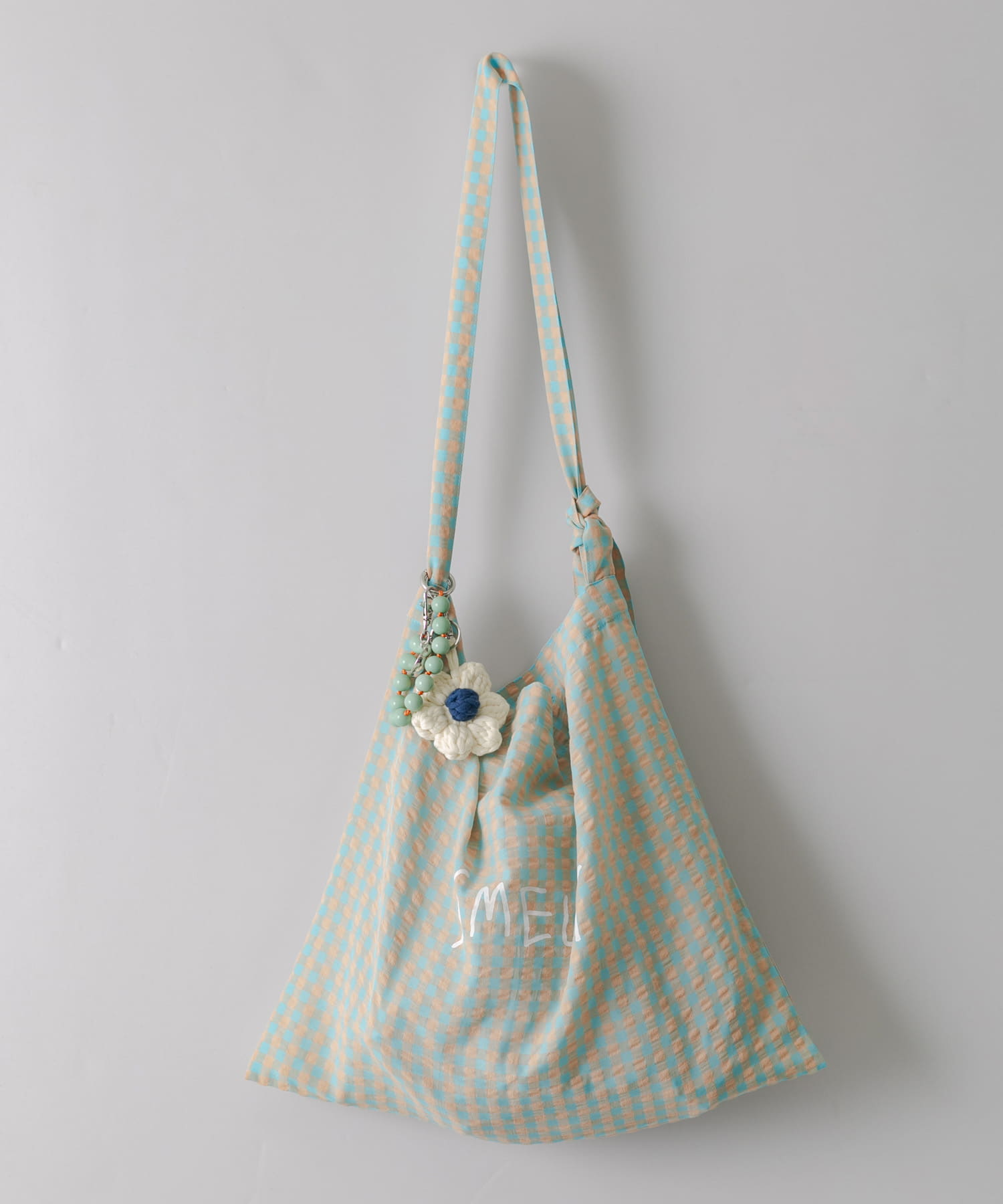 プリントショルダーバッグ BLU.CHECK S