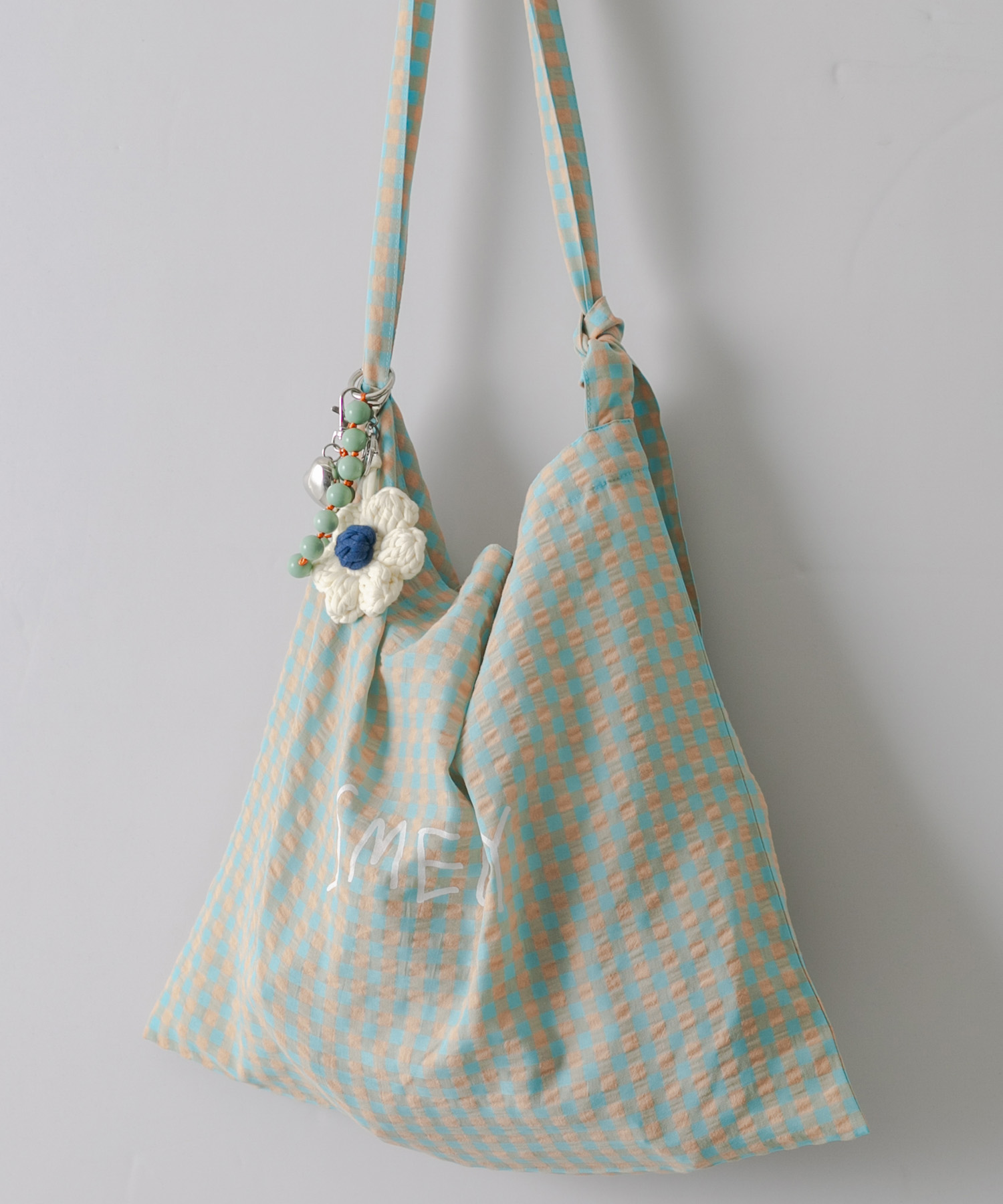 プリントショルダーバッグ BLU.CHECK S