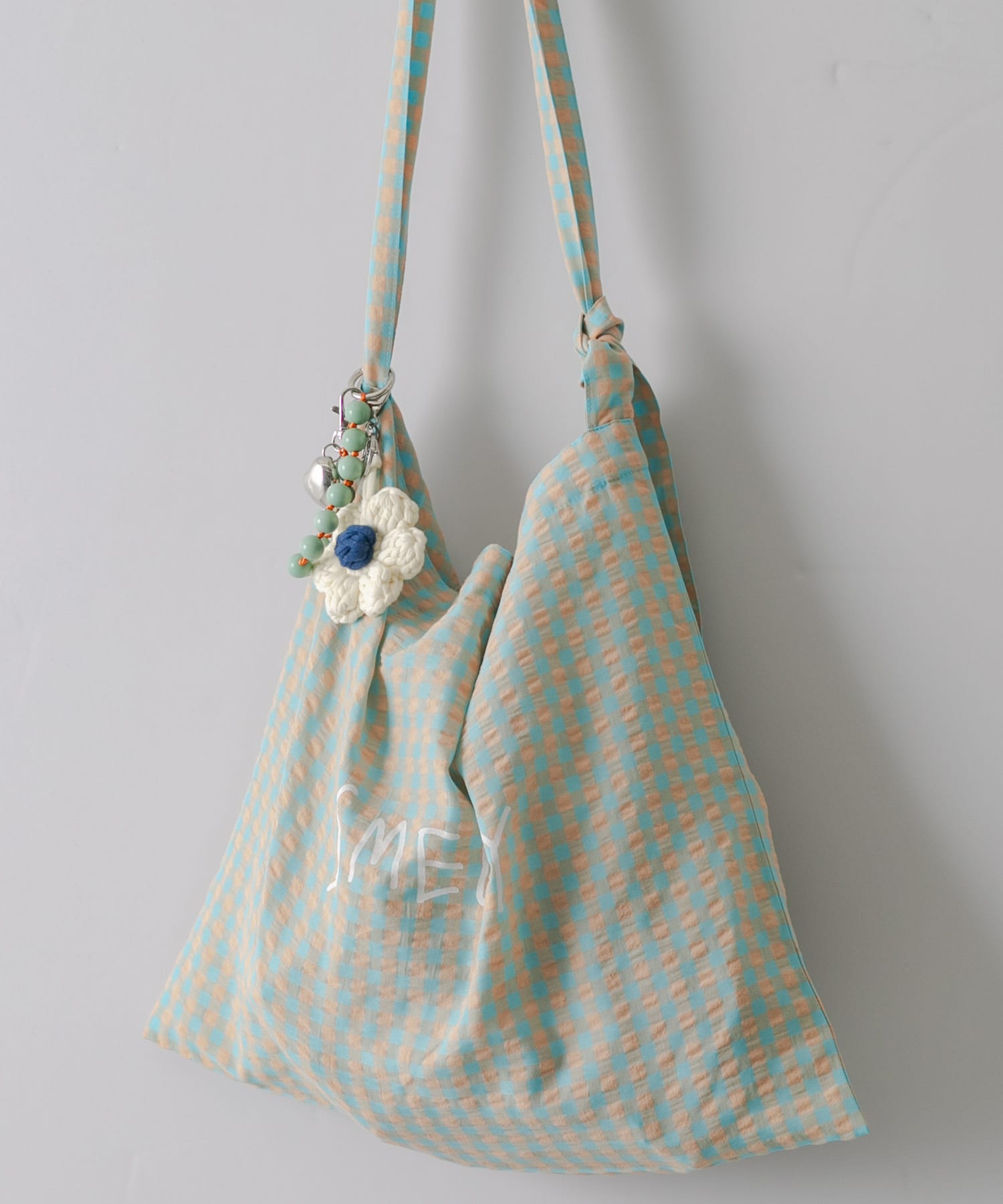 プリントショルダーバッグ BLU.CHECK S