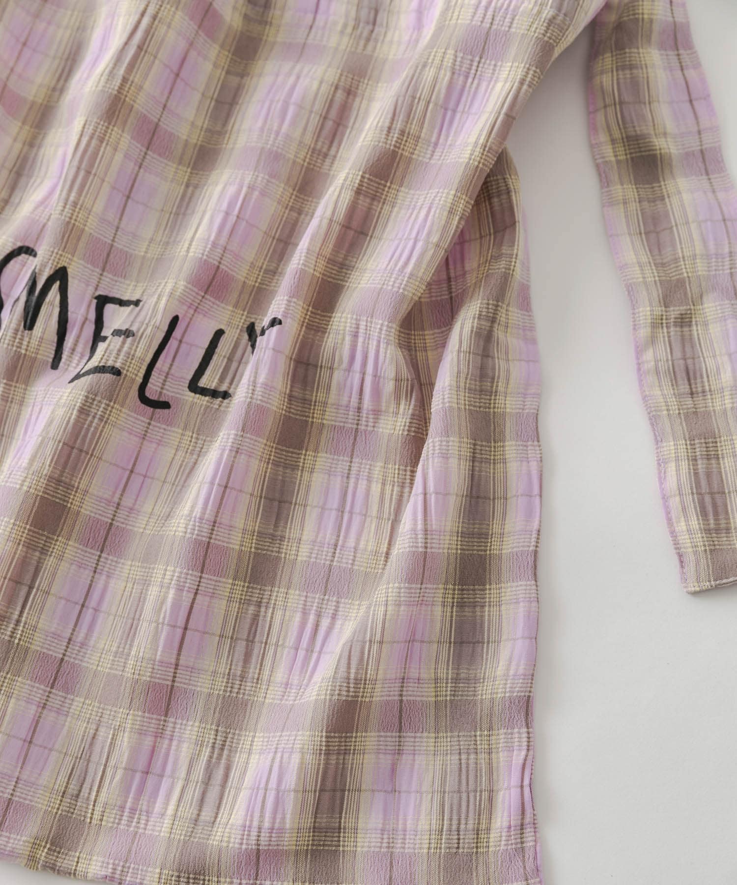 プリントショルダーバッグ YEL.CHECK S