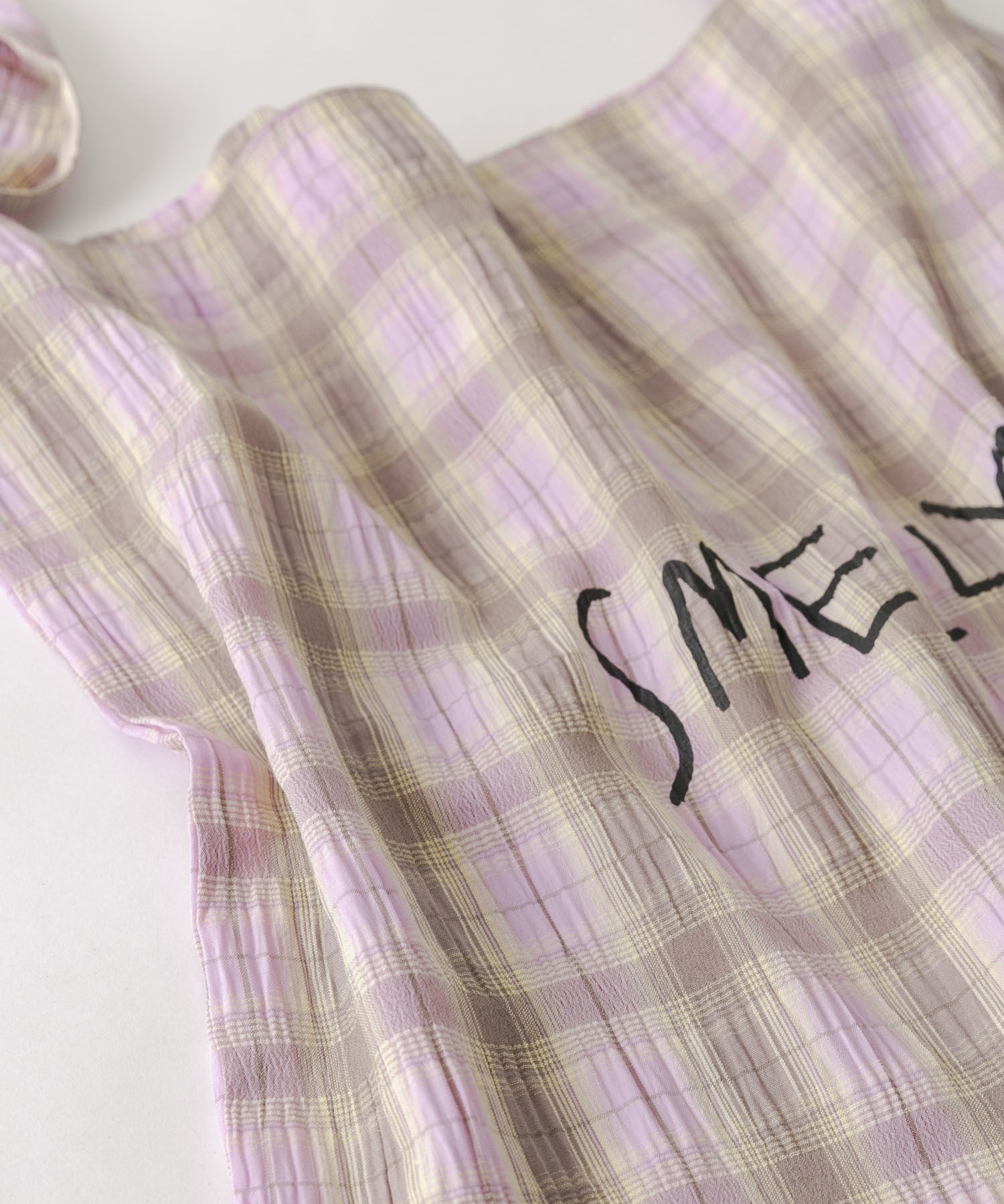 プリントショルダーバッグ YEL.CHECK S