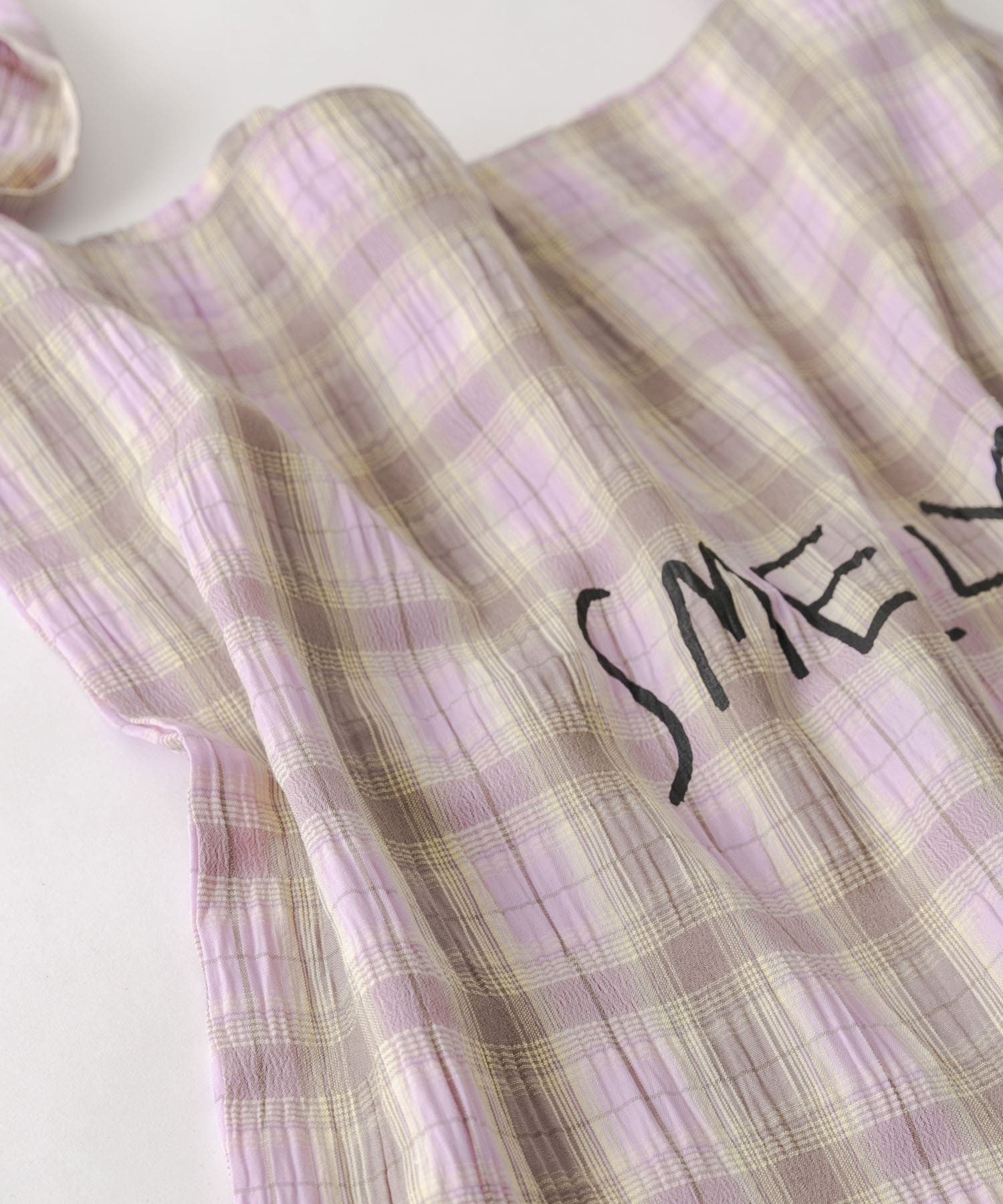 プリントショルダーバッグ YEL.CHECK S