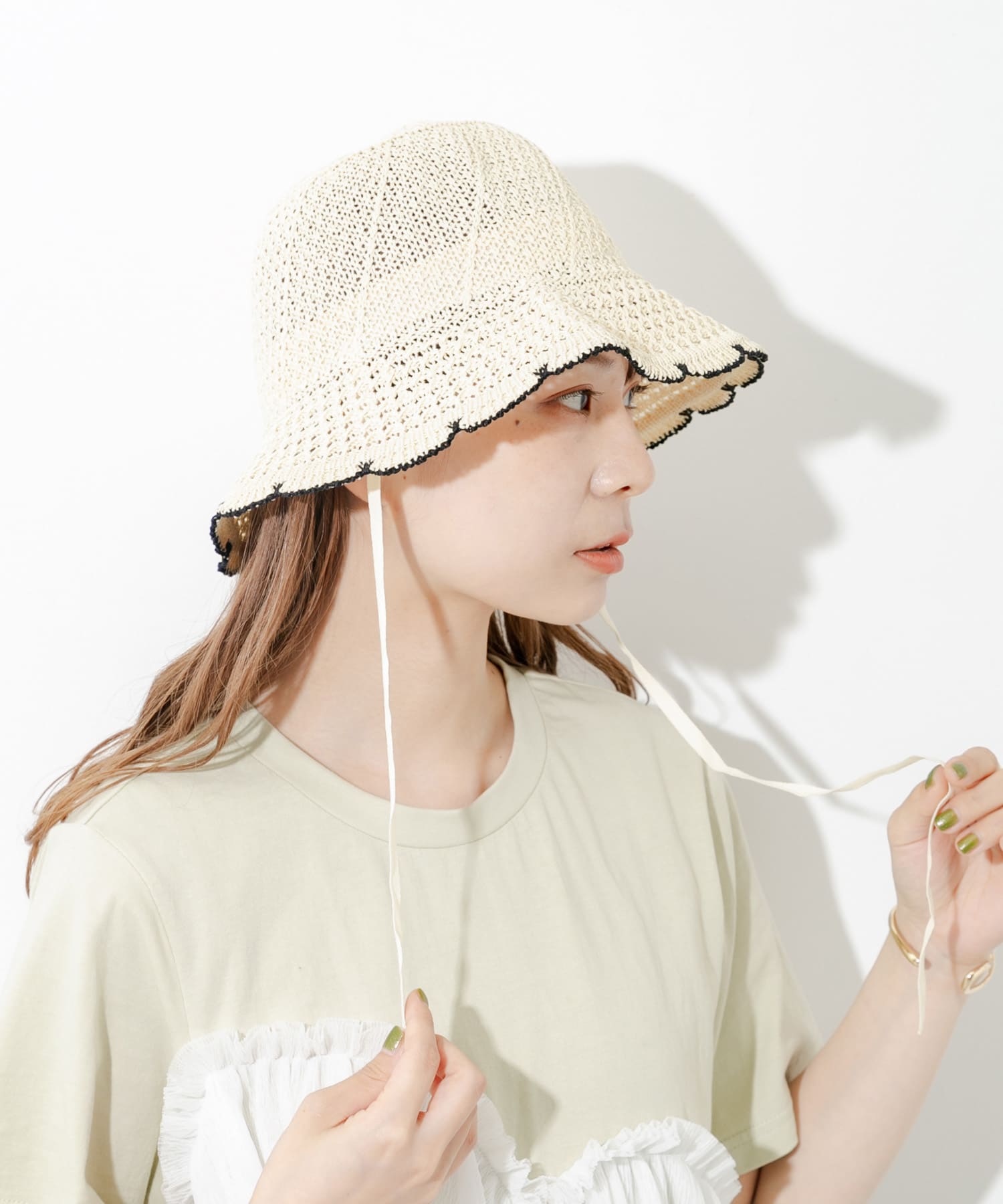 スカラップチューリップハット BEG -