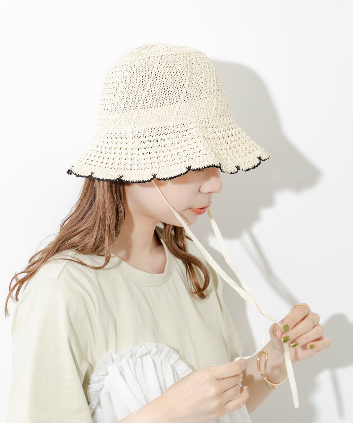 スカラップチューリップハット BEG -