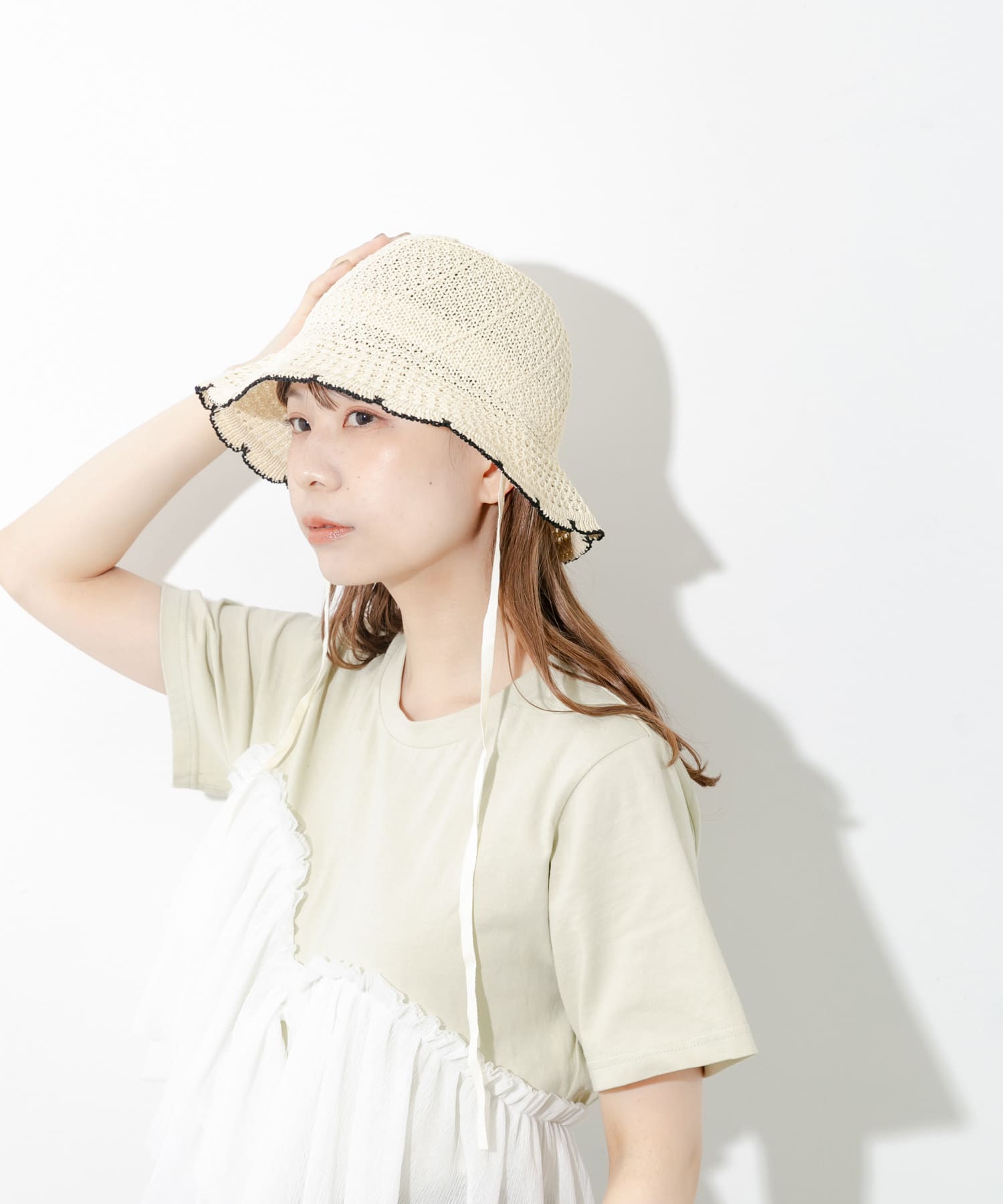 スカラップチューリップハット BEG -