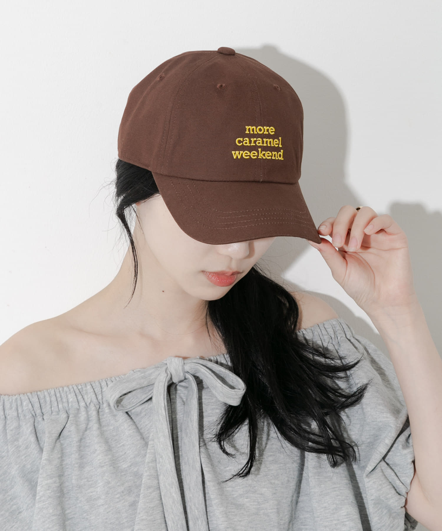 レタリングロゴキャップ BRN -