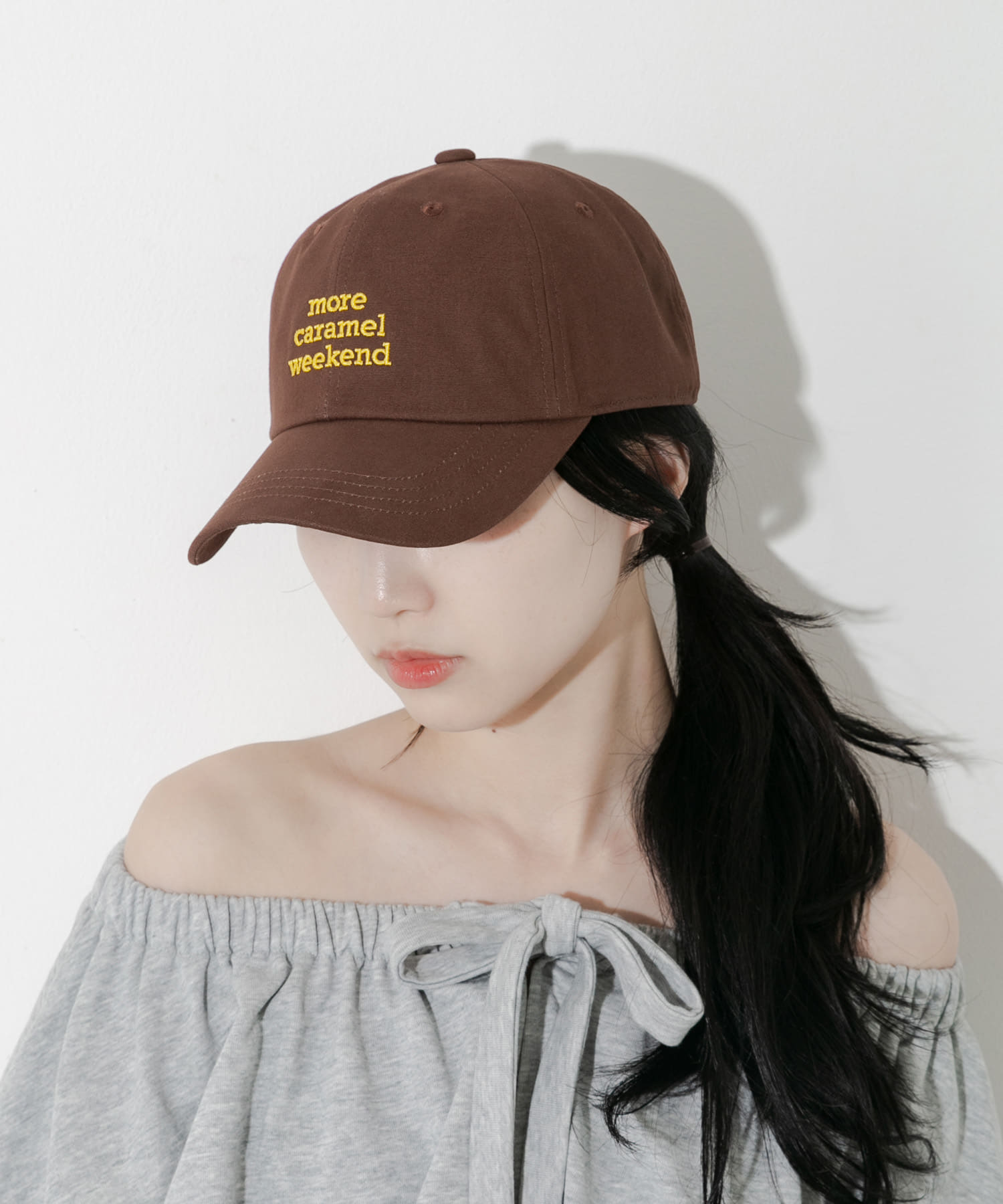 レタリングロゴキャップ BRN -