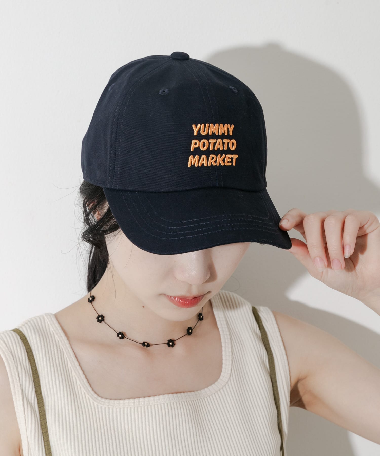 レタリングロゴキャップ NVY -