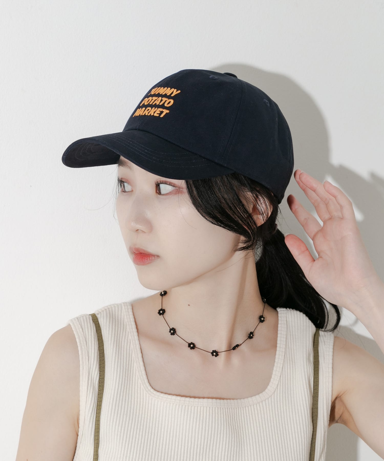 レタリングロゴキャップ NVY -