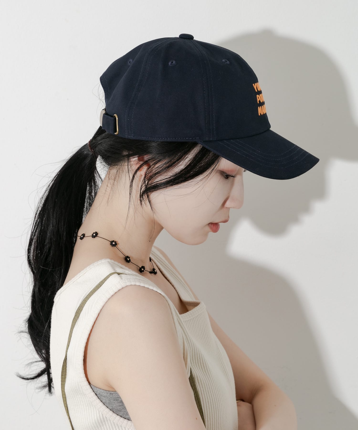 レタリングロゴキャップ NVY -