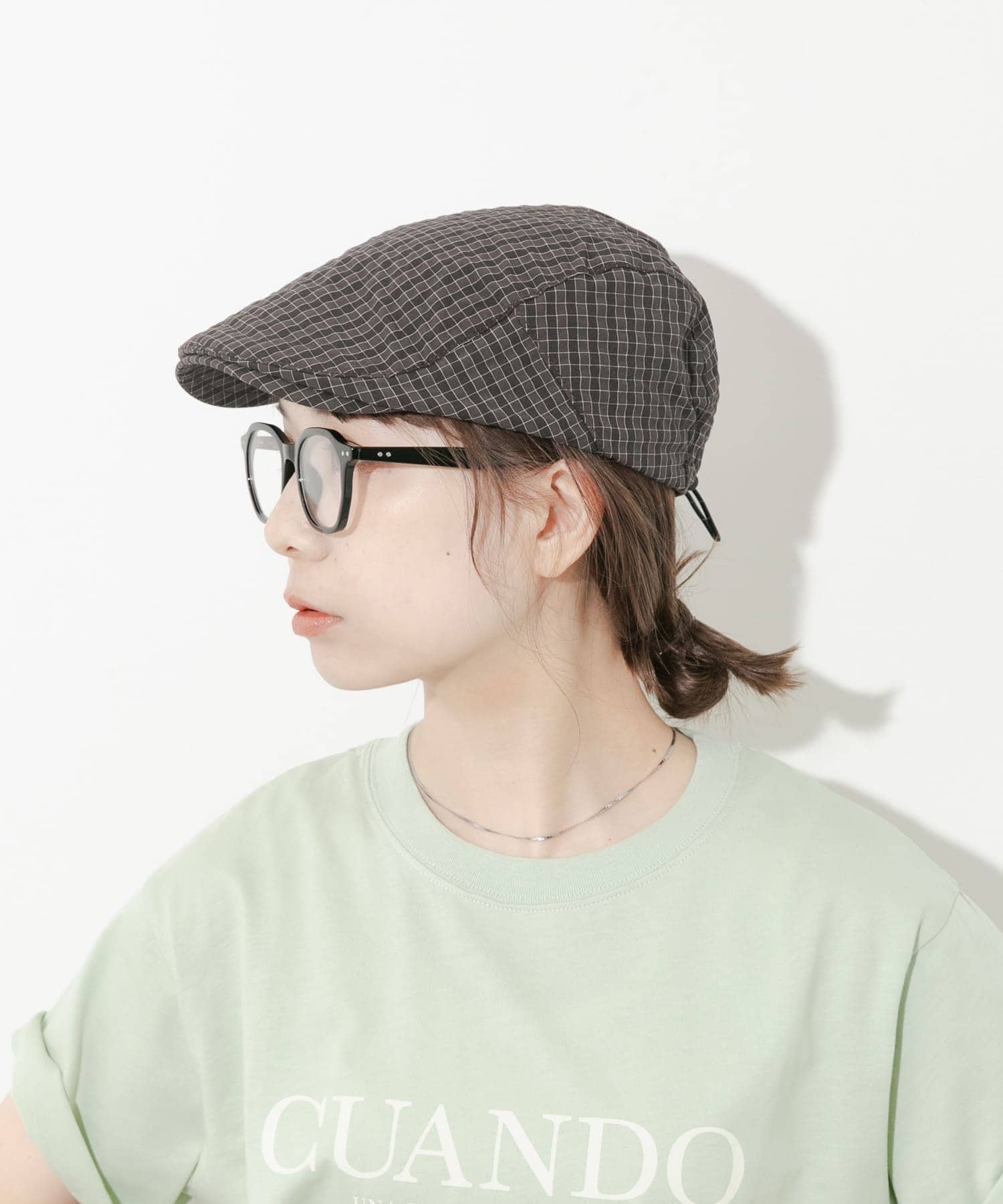 ドロストチェックハンチング BRN -