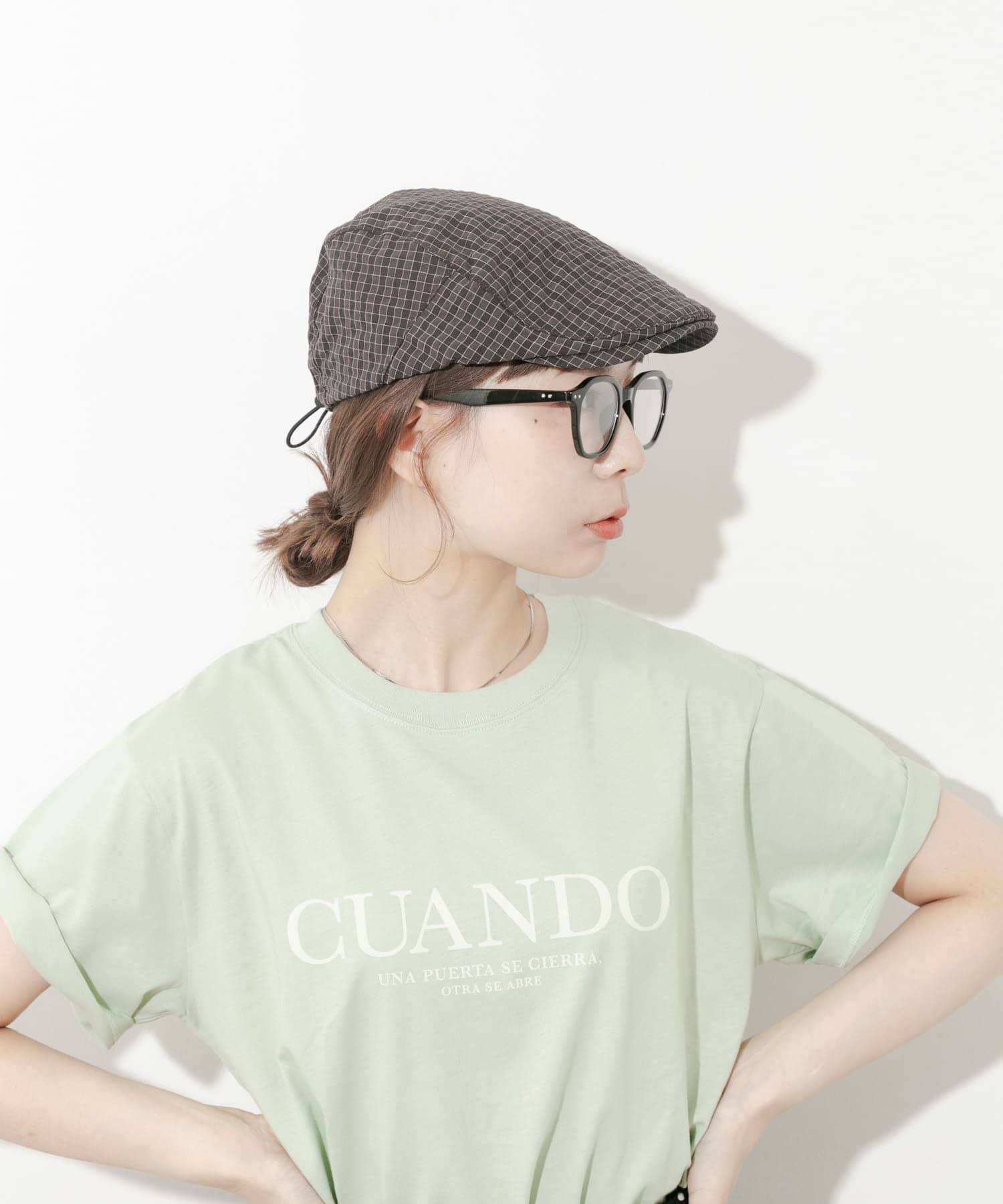 ドロストチェックハンチング BRN -