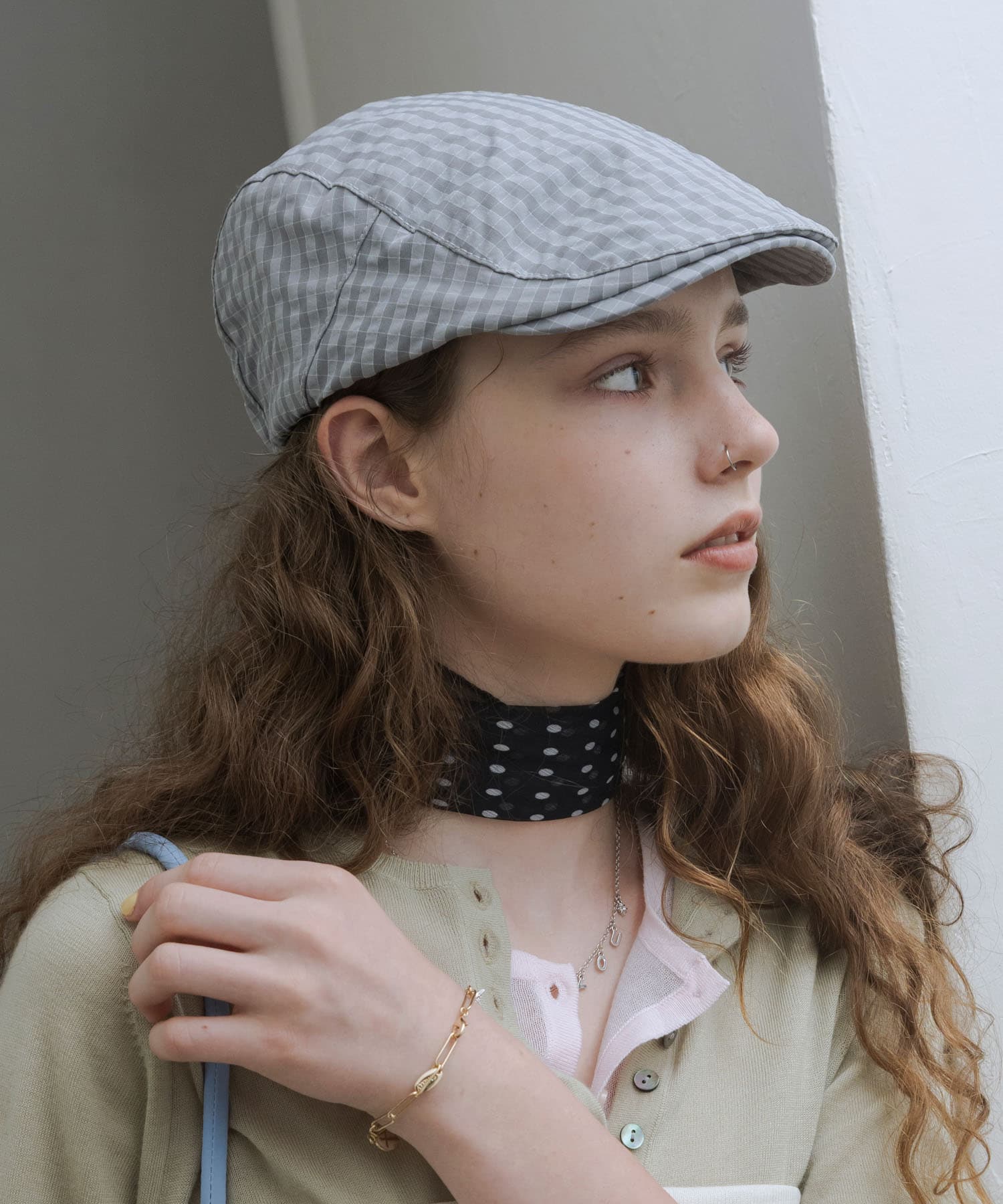 ドロストチェックハンチング GRY -