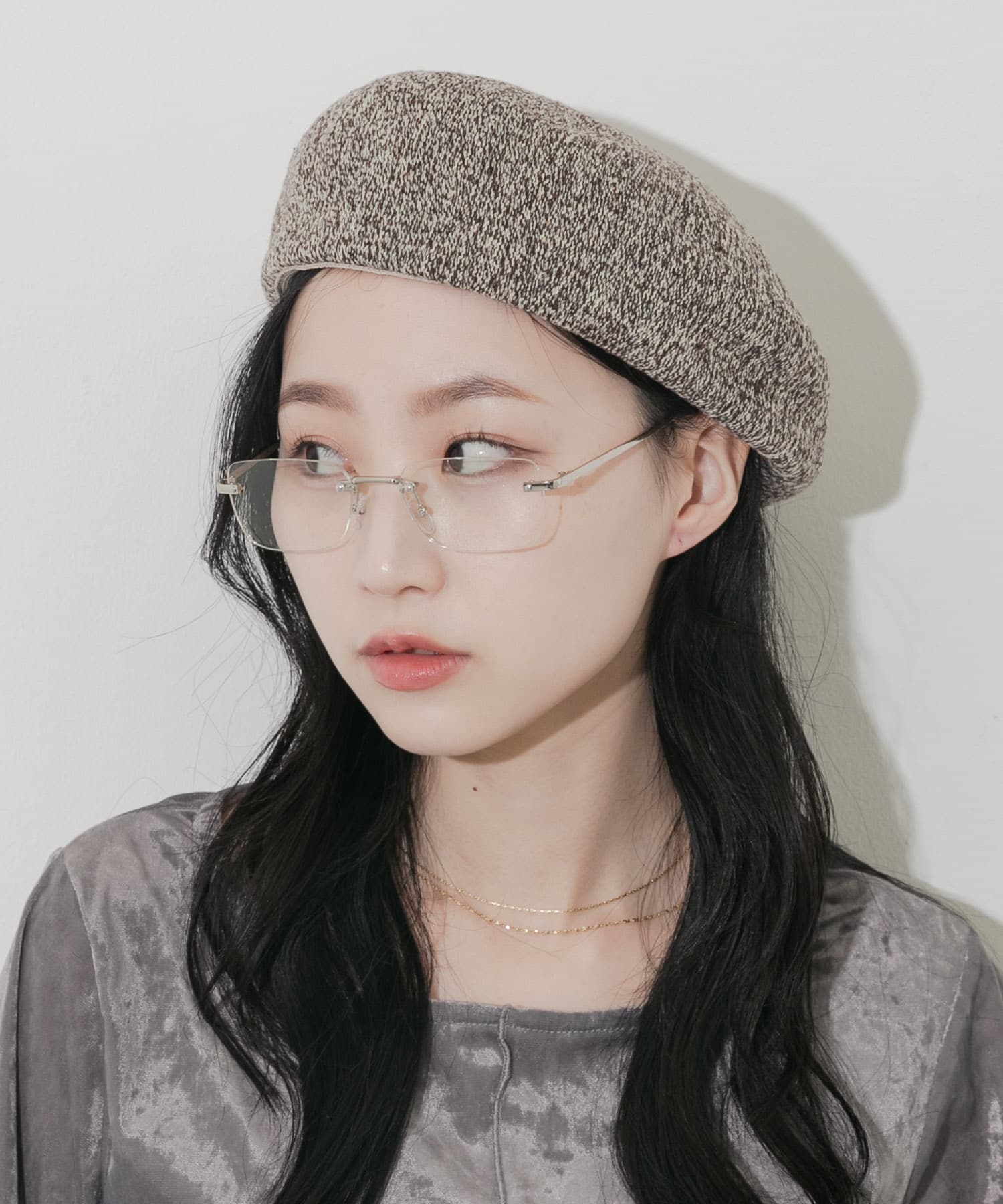 ミックスパターンベレー BRN -