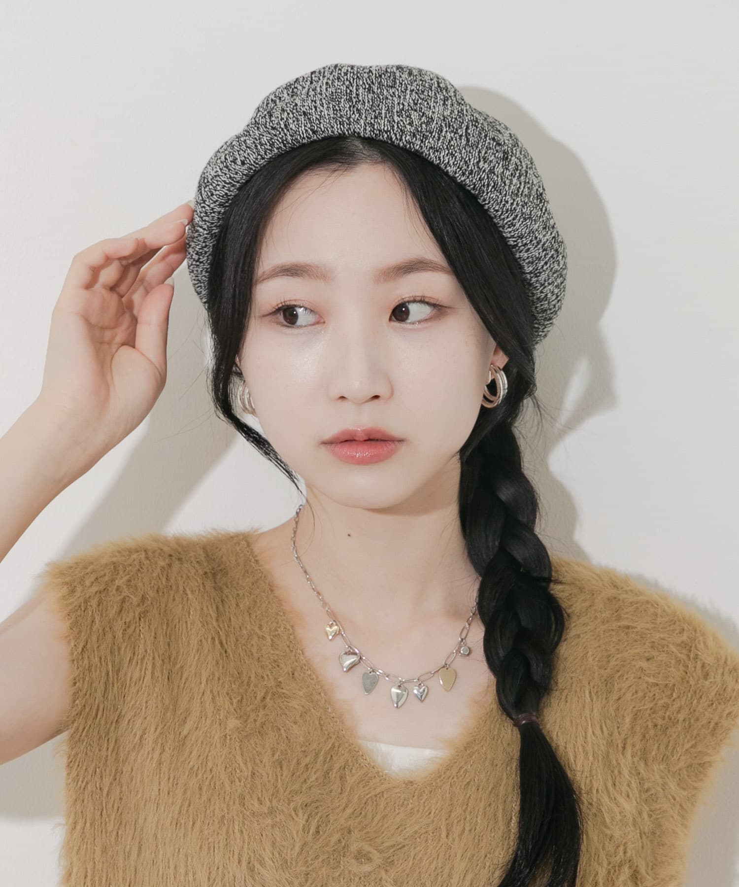 ミックスパターンベレー BLK -