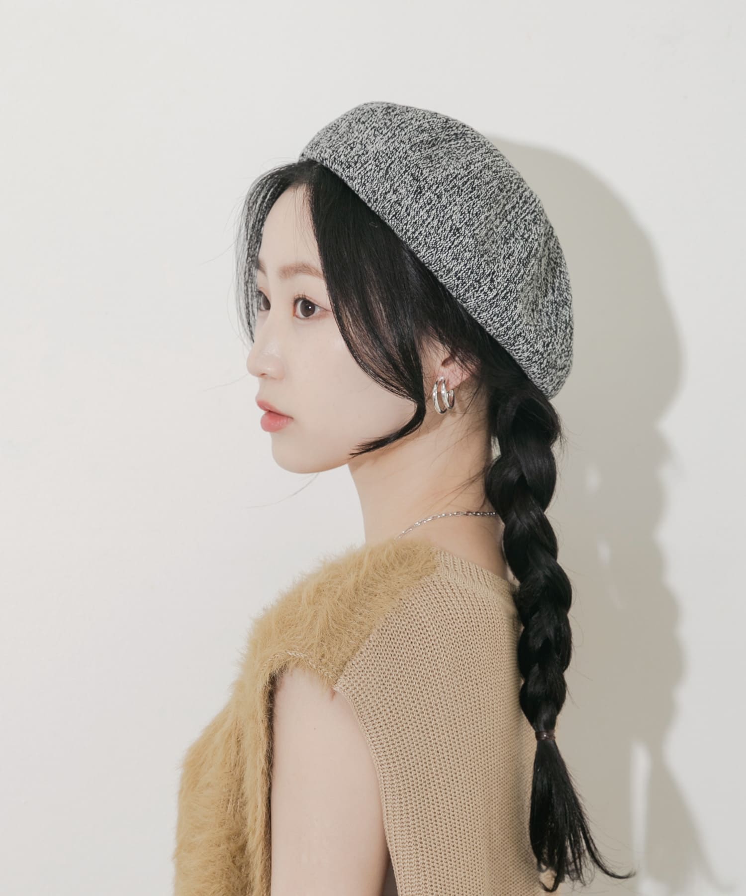 ミックスパターンベレー BLK -