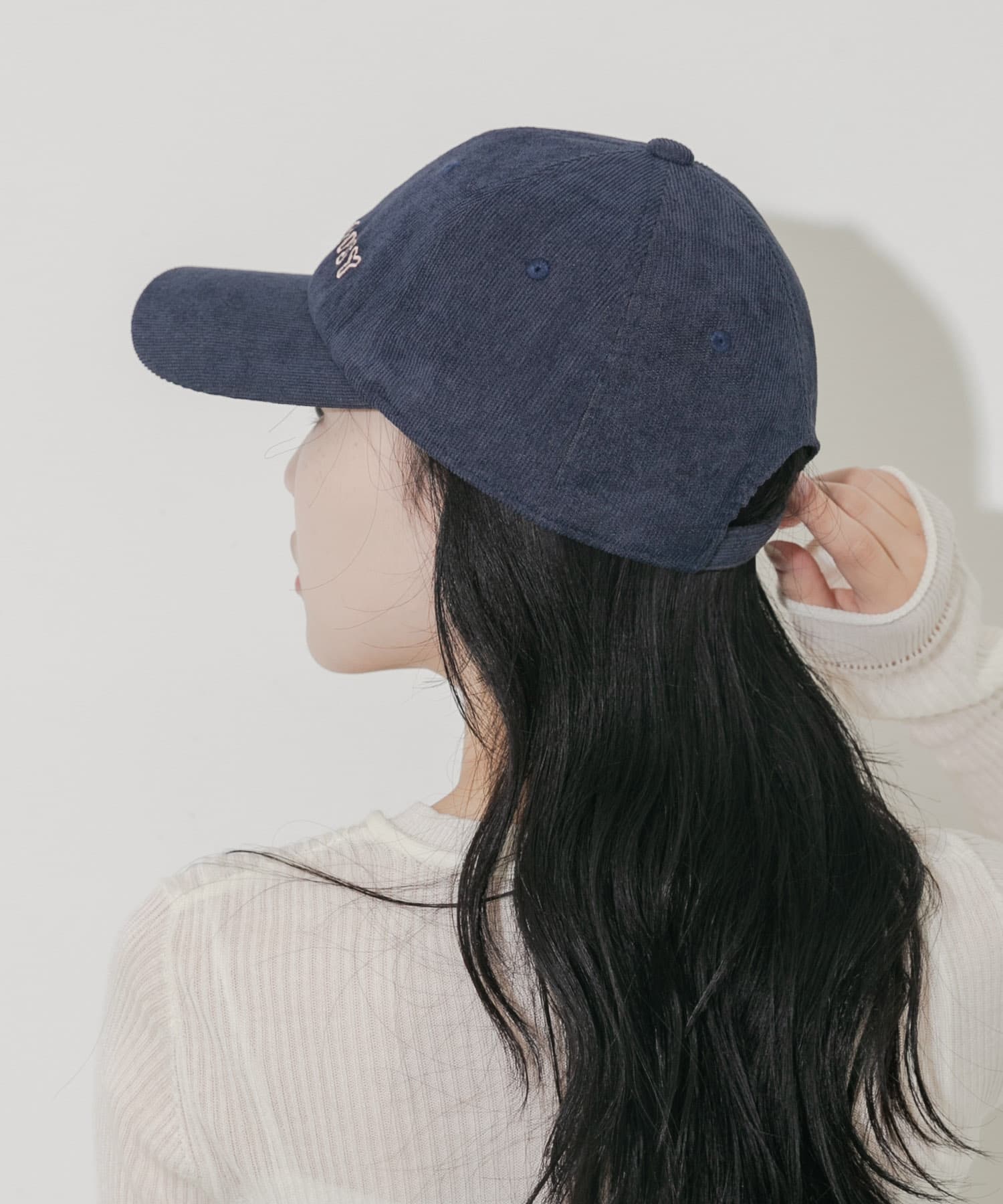 コーデュロイロゴキャップ NVY -