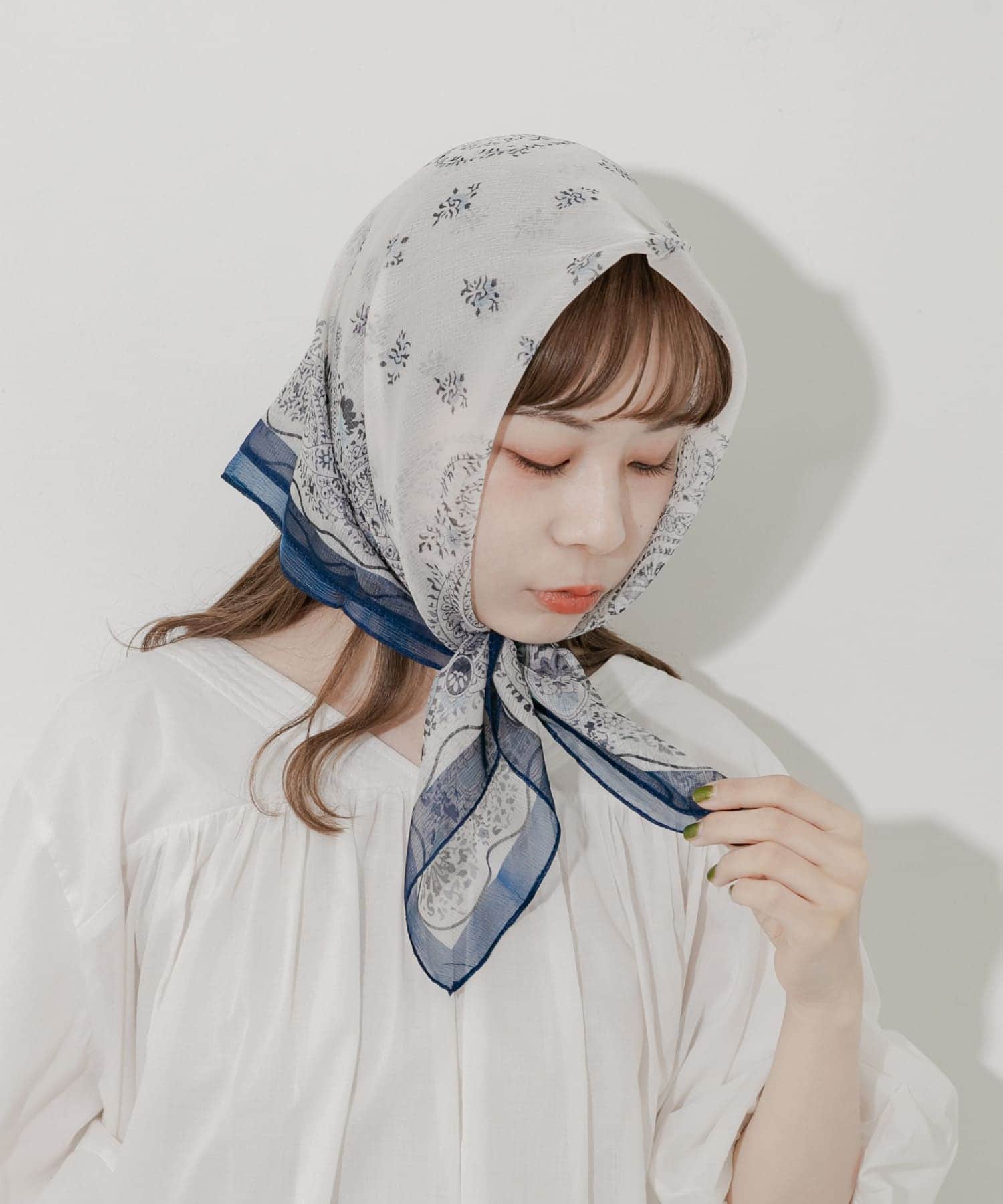 アソートシアースカーフ NVY -