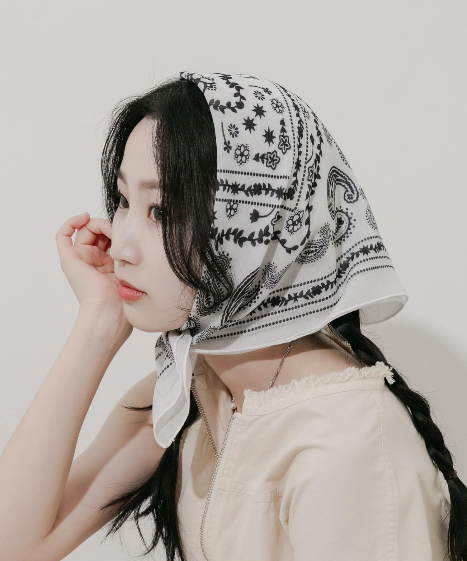 ペイズリープリントスカーフ