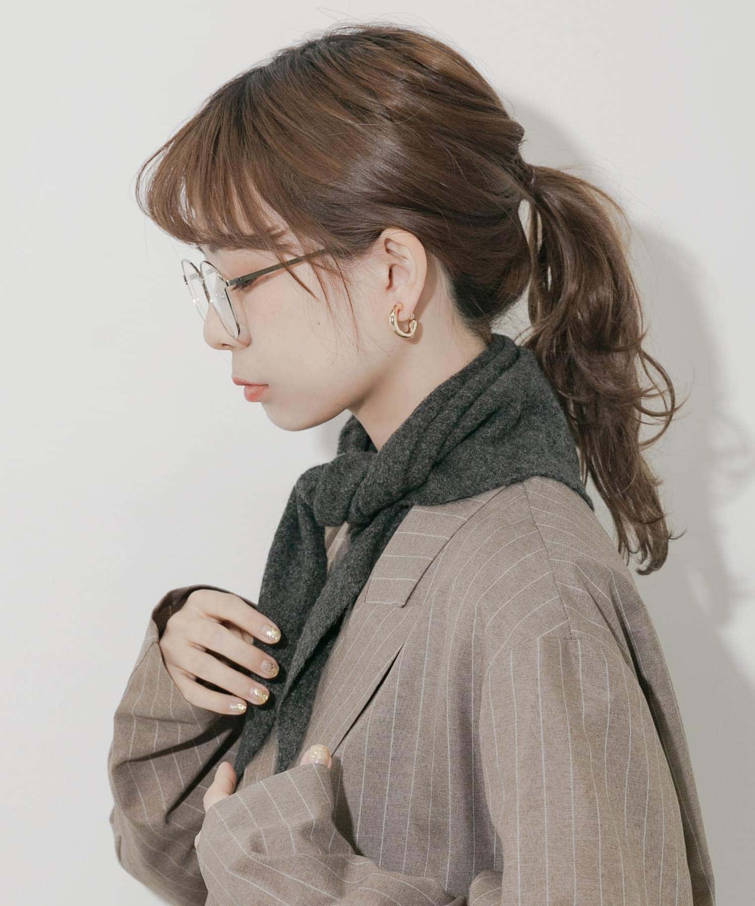 ニットスカーフ CGY -