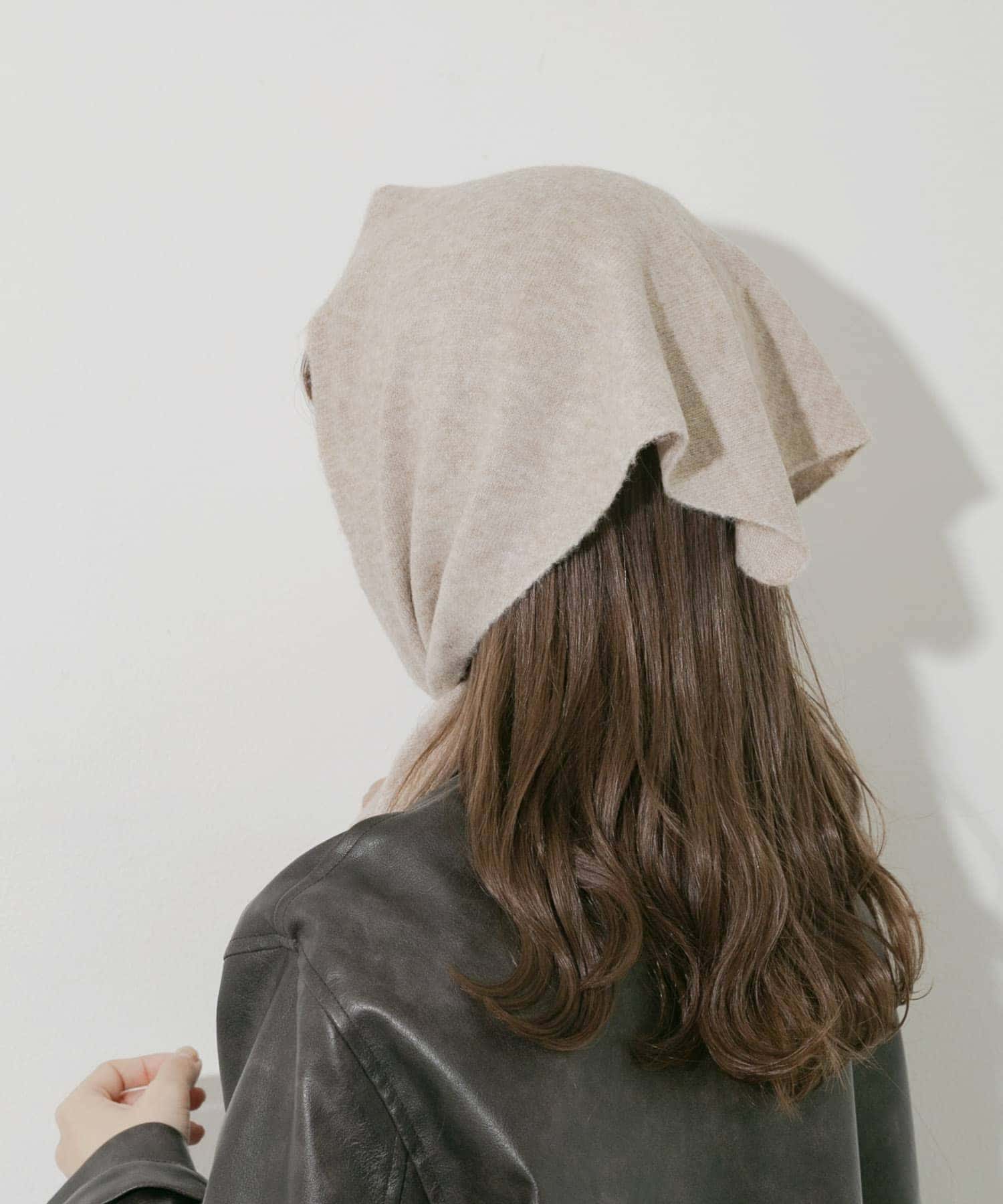 ニットスカーフ BEG -