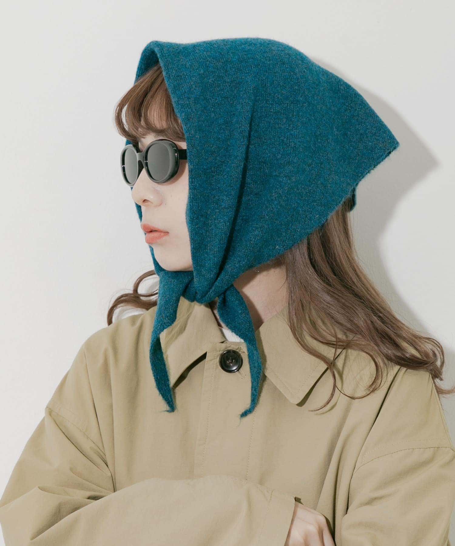 ニットスカーフ BLU -