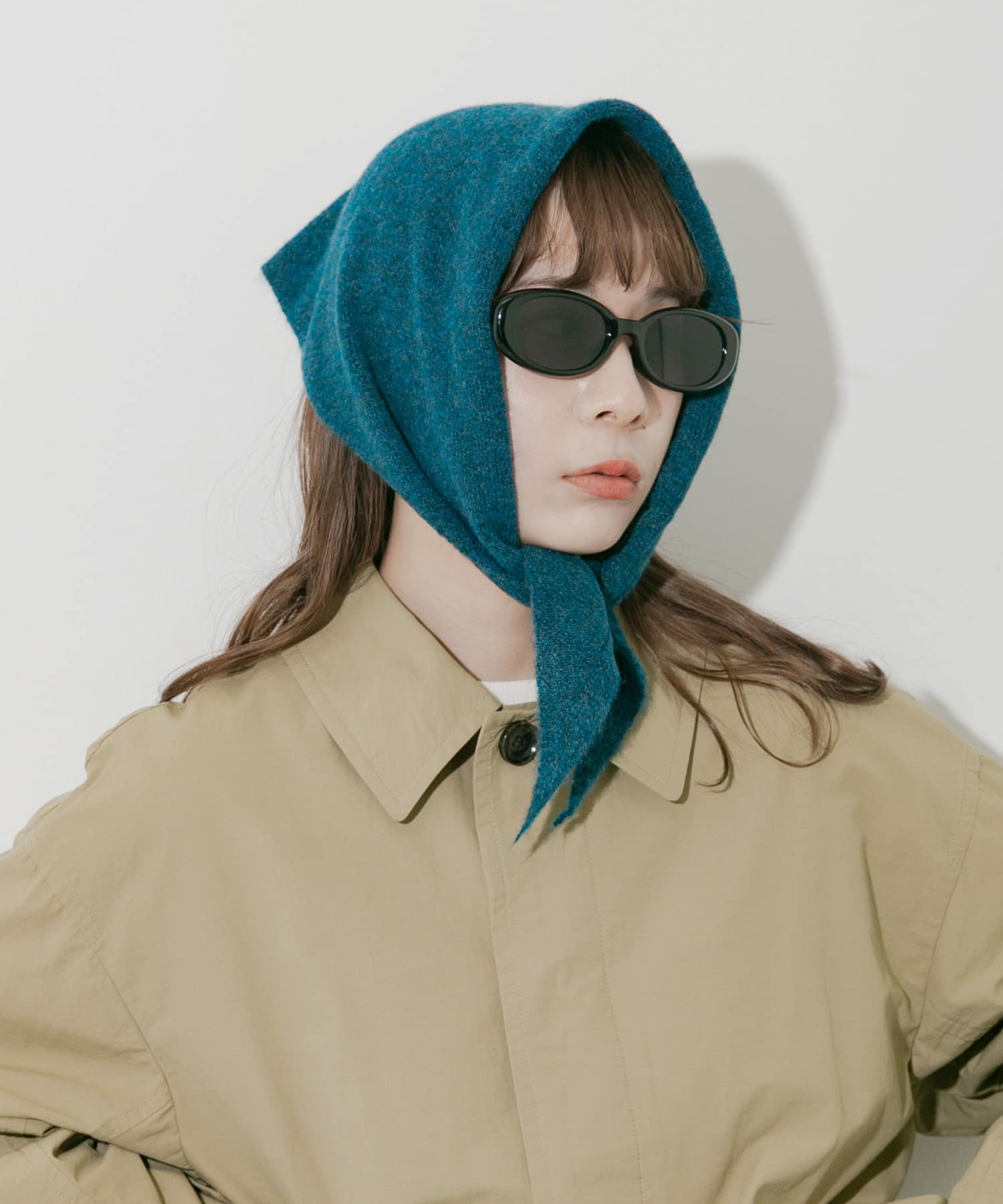 ニットスカーフ BLU -