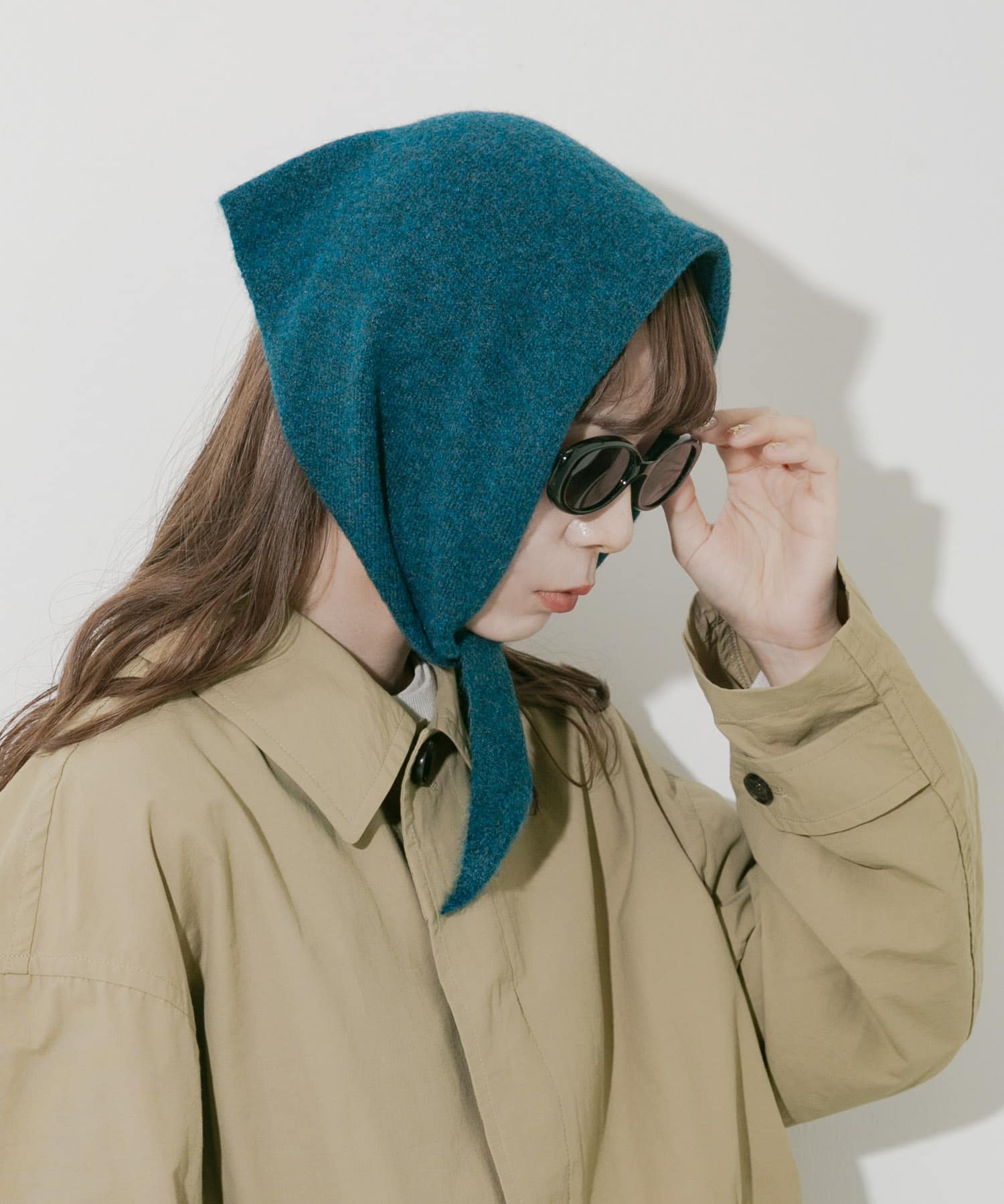 ニットスカーフ BLU -