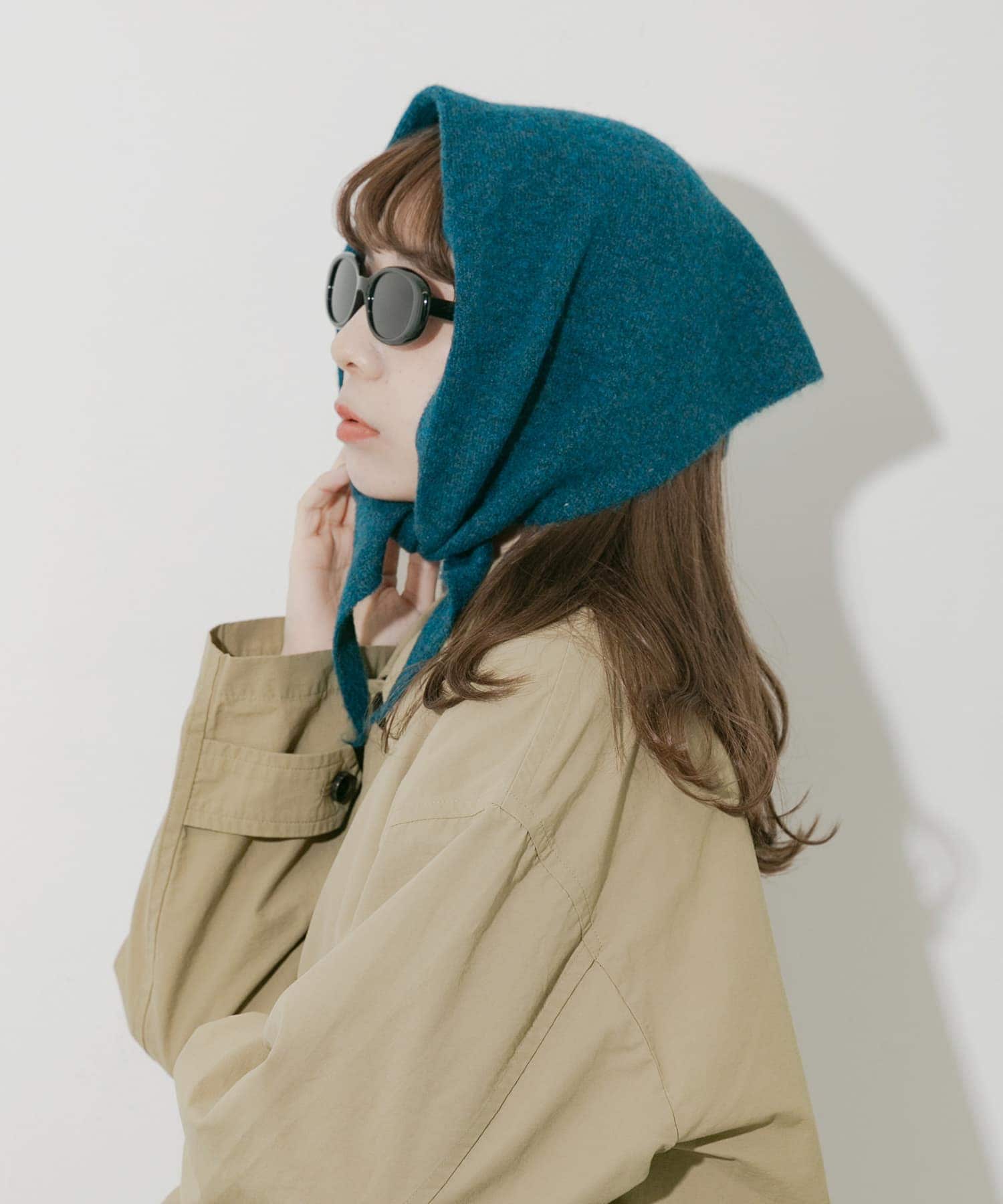 ニットスカーフ BLU -