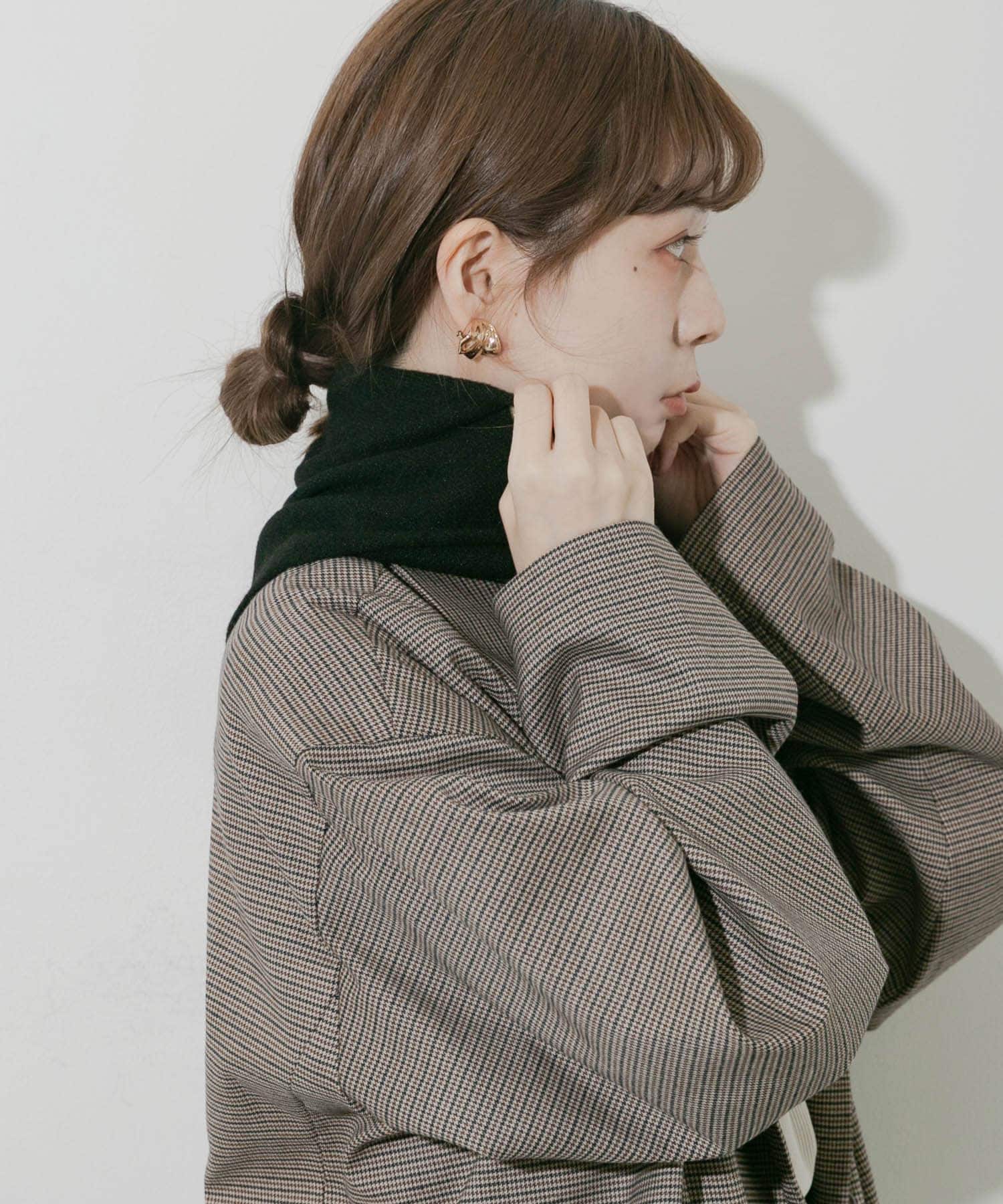 ニットスカーフ BLK -