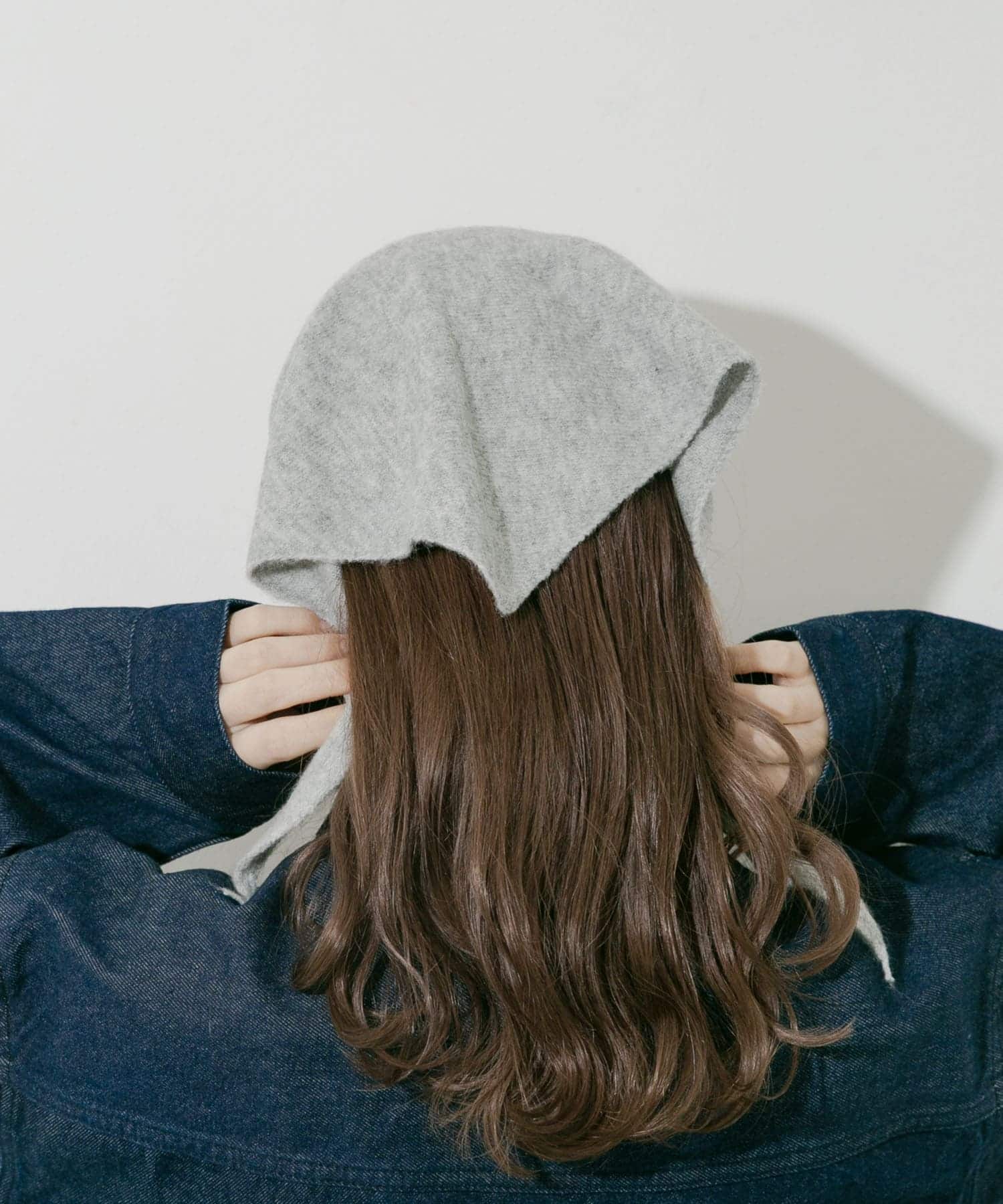 ニットスカーフ GRY -