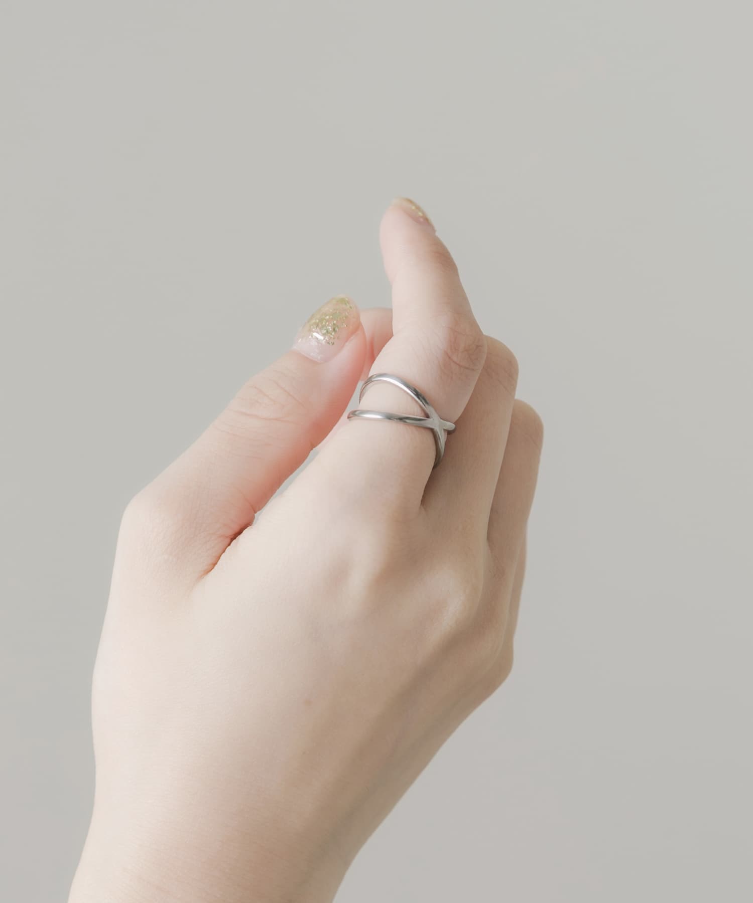 ステンレスシンプルクロスリング SLV 11