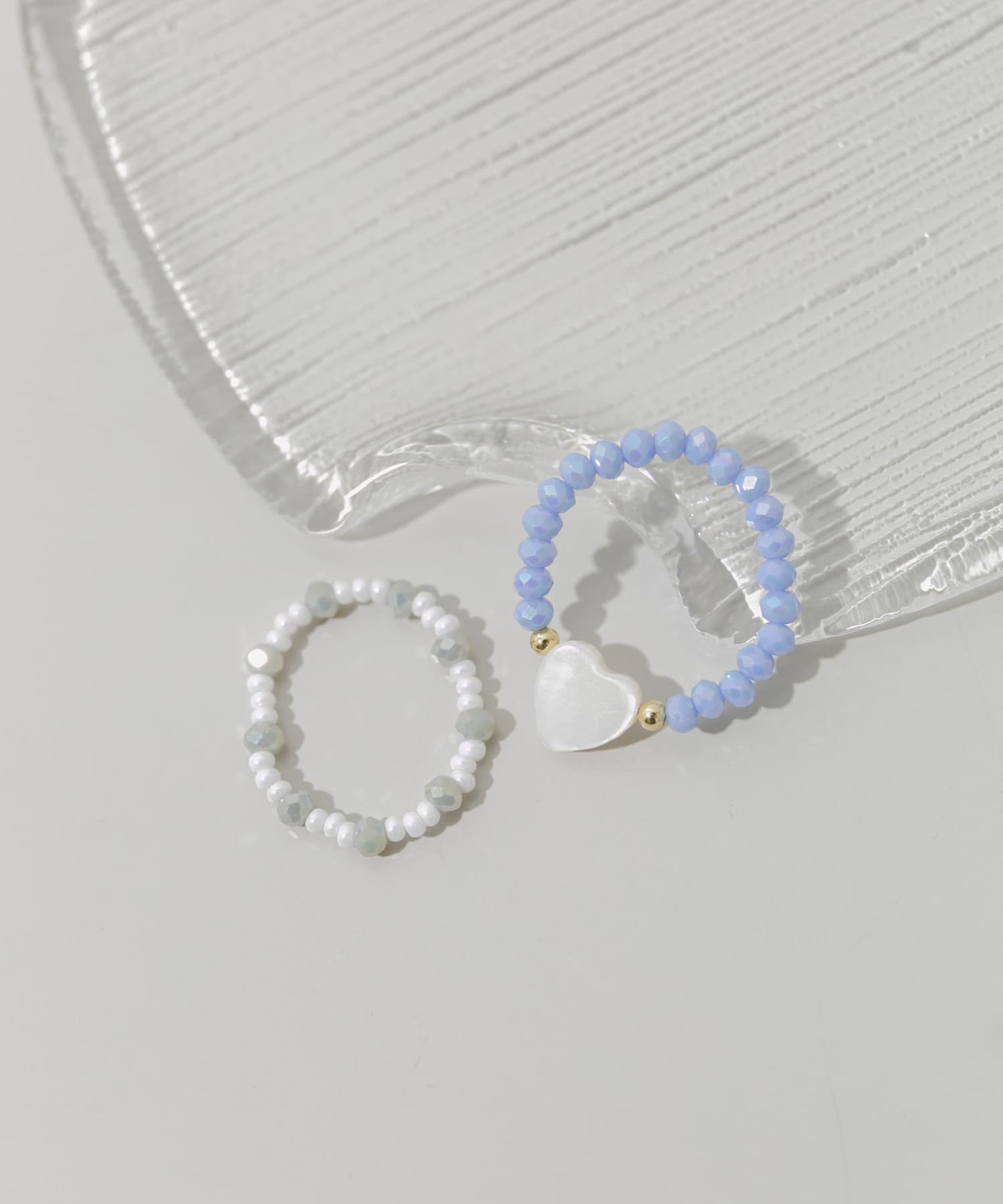 カラービーズ2セットリング